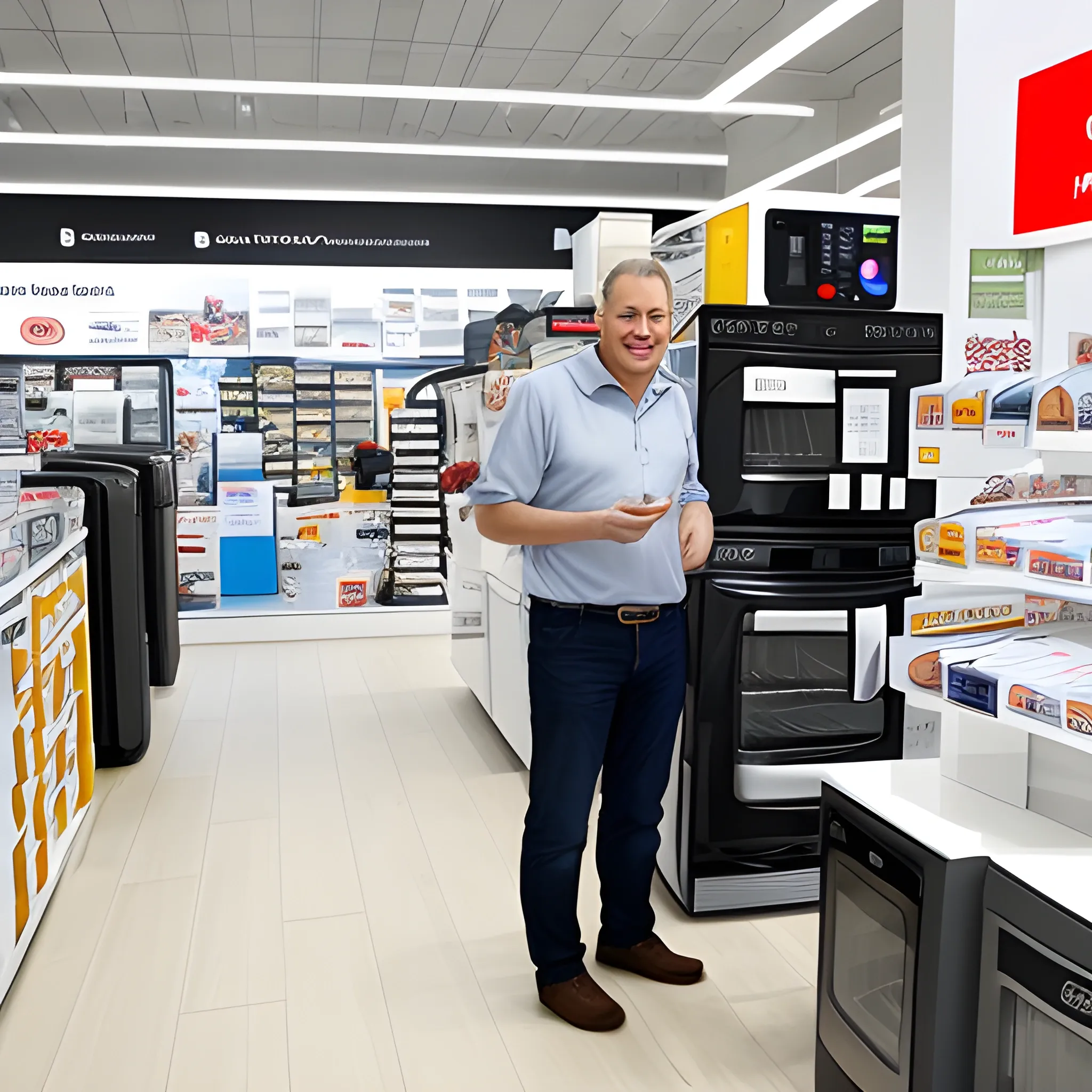 customer in a household appliances store