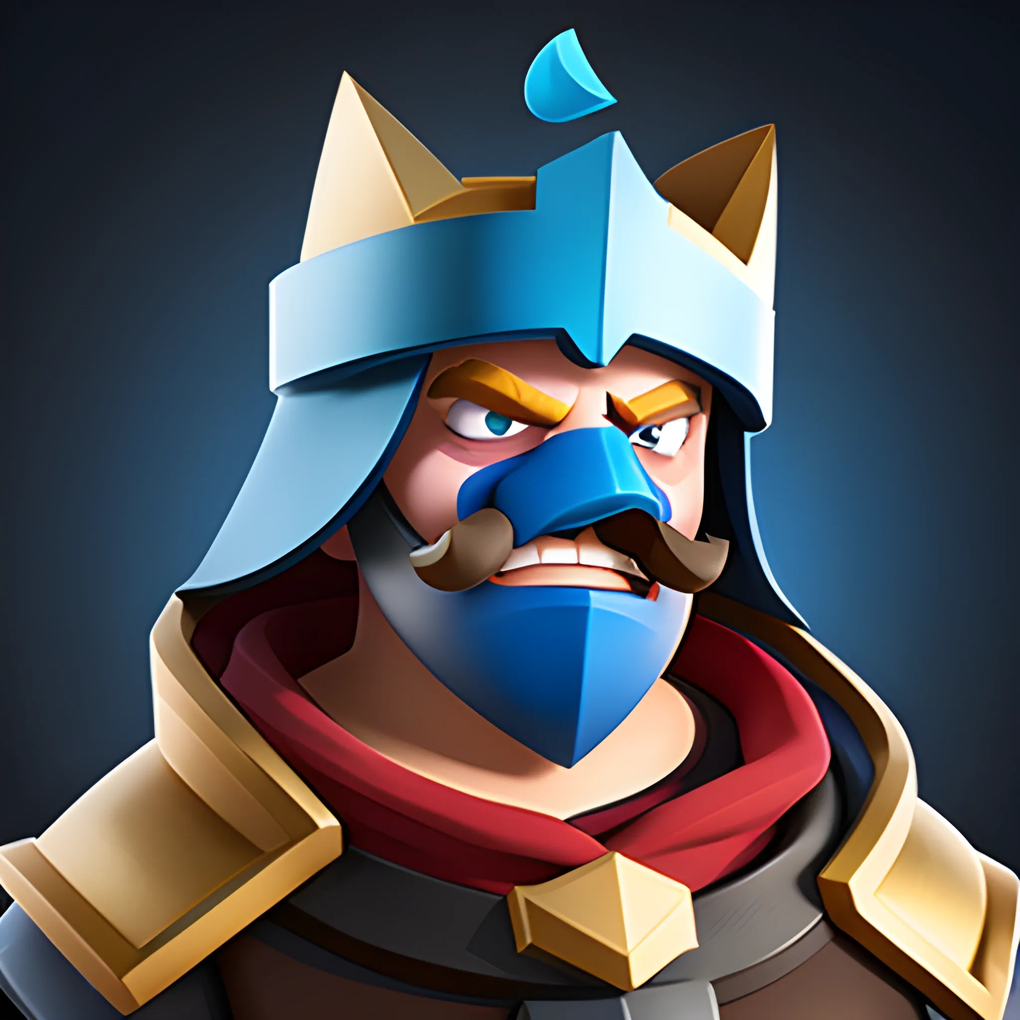 clash royale like character with a mask and coming from the future 