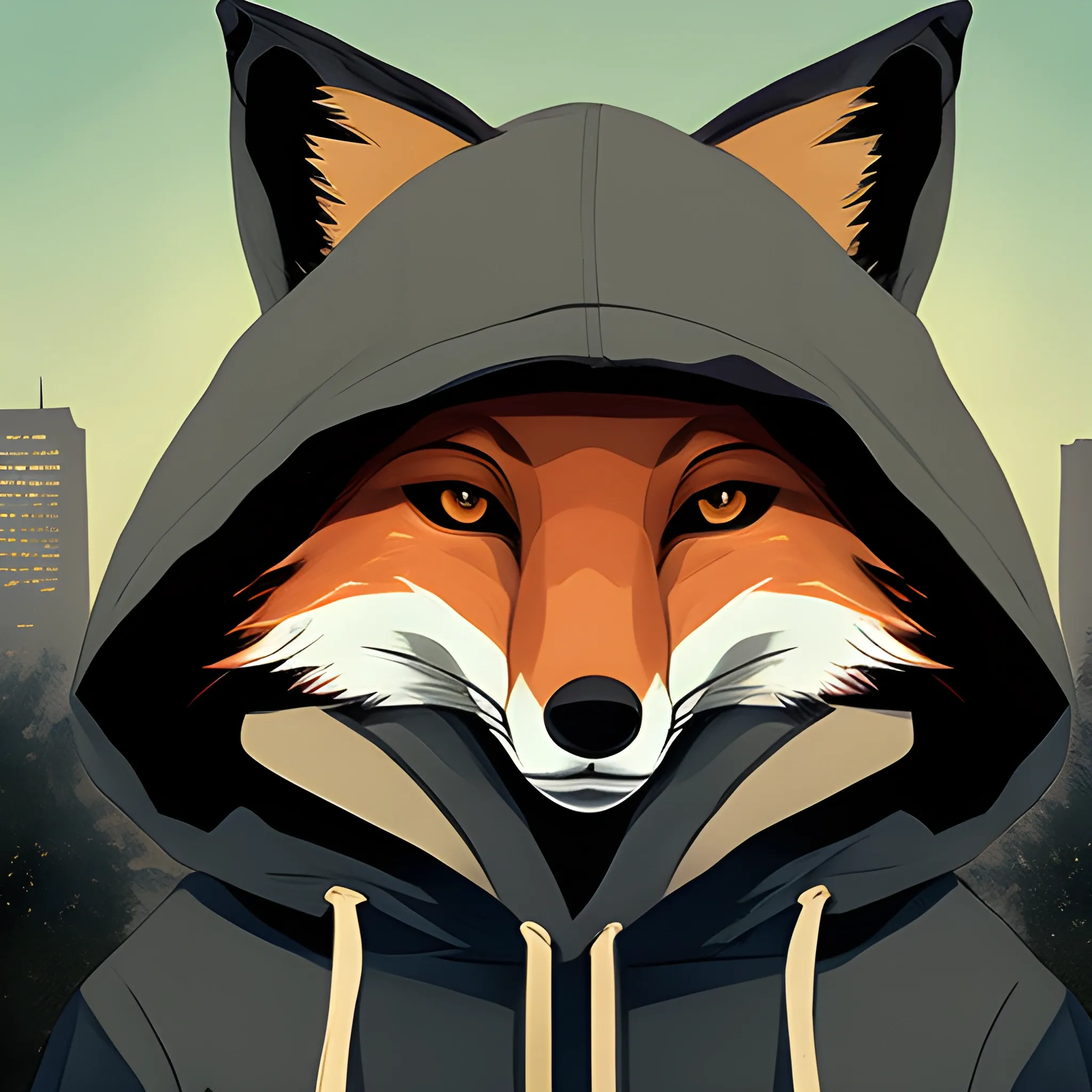 Fox thief in hood