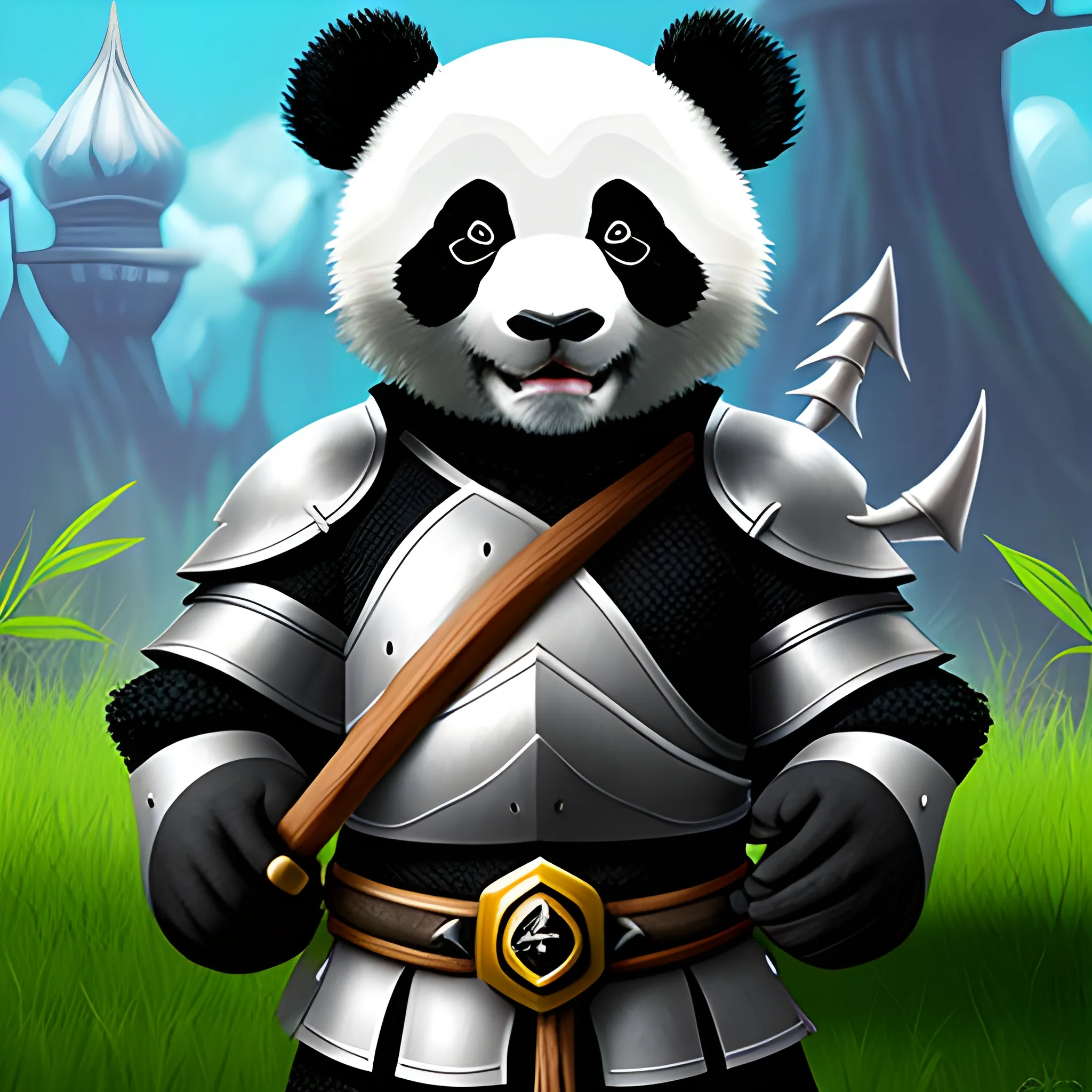 panda fantasy knight