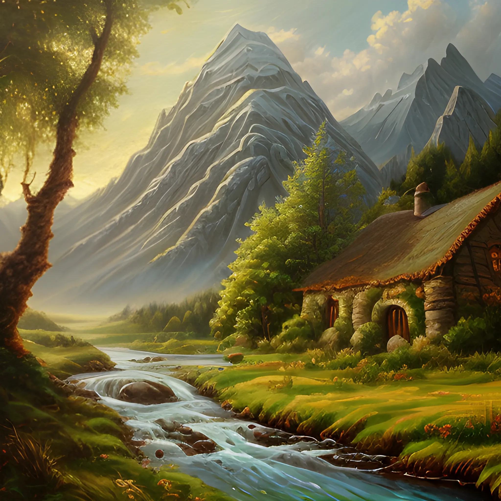 beorning, middle earth, Oil Painting