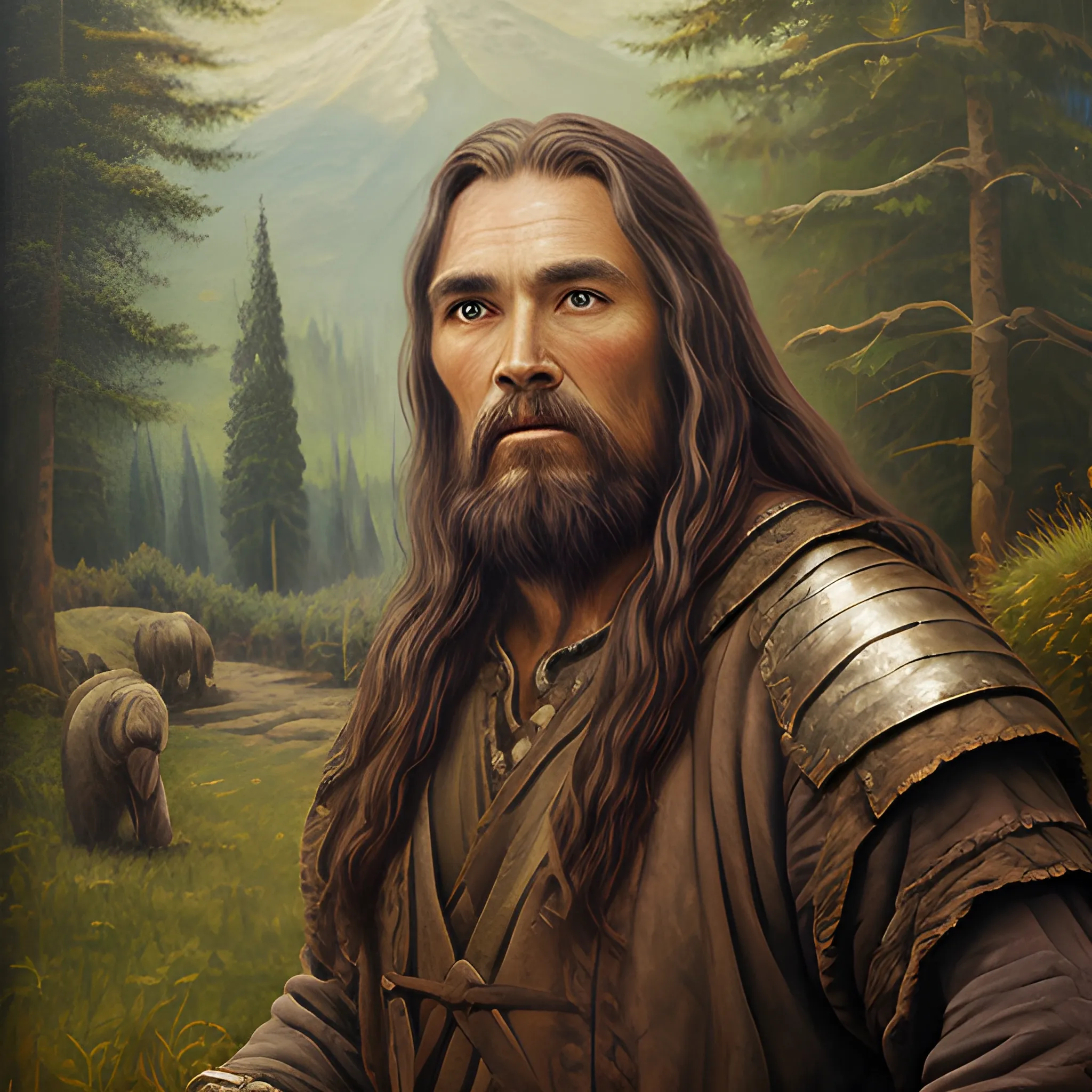 beorn, middle earth, Oil Painting