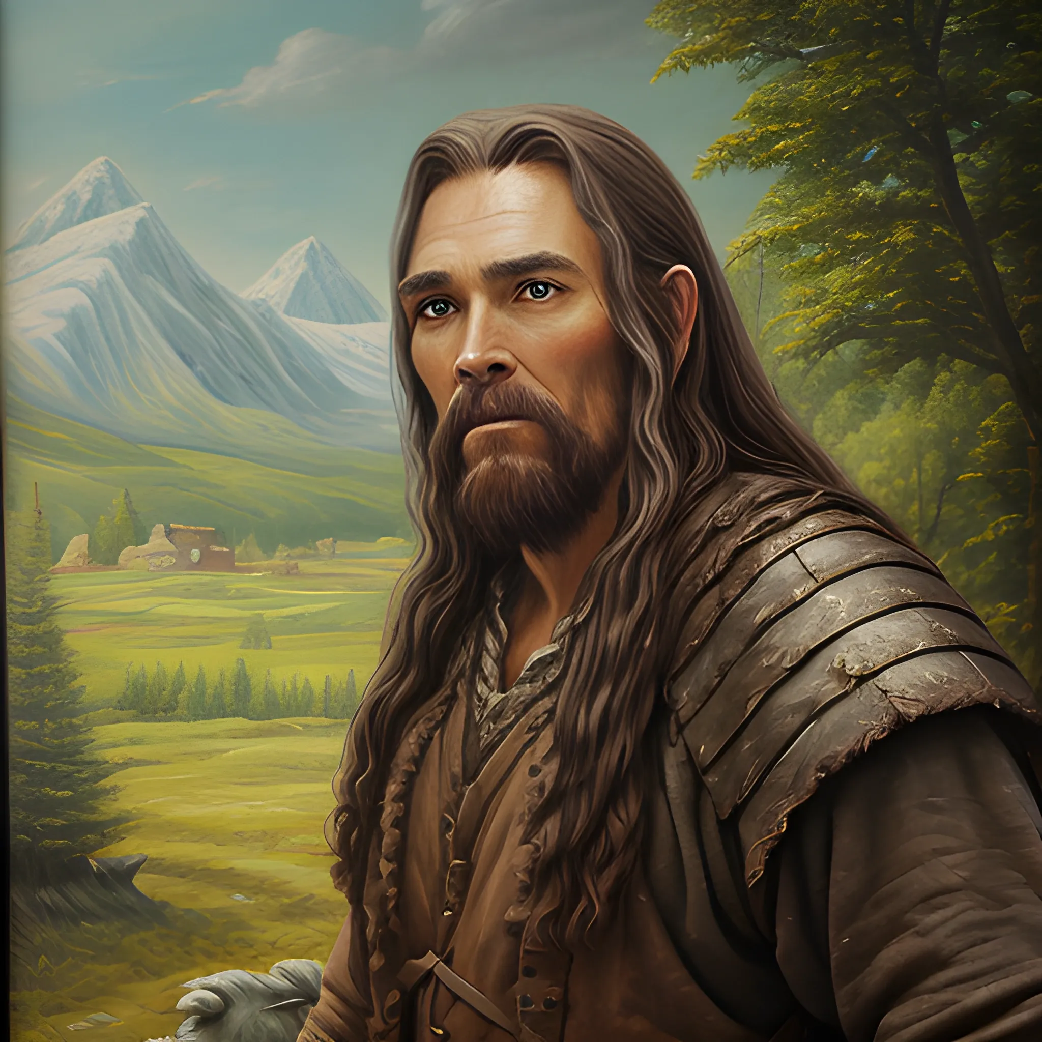 beorn, middle earth, Oil Painting