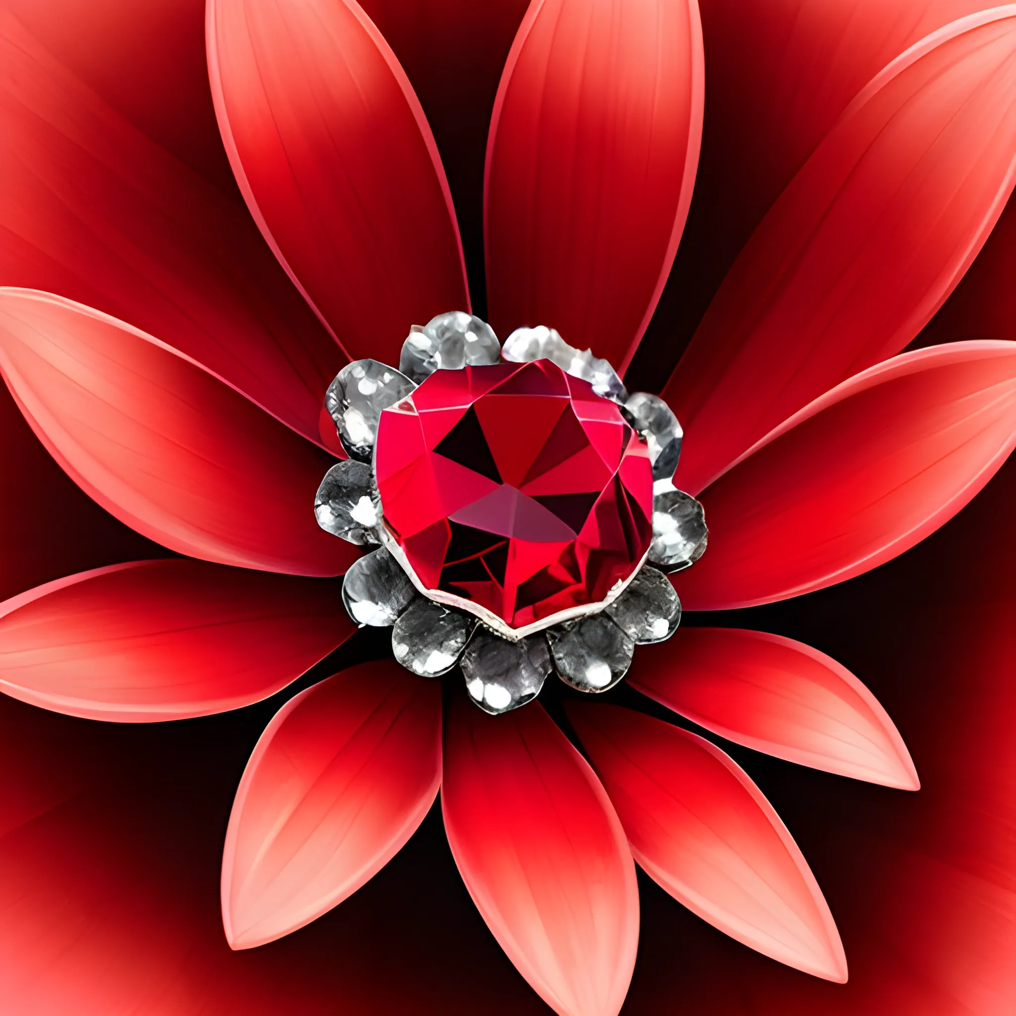 red crystal flower
