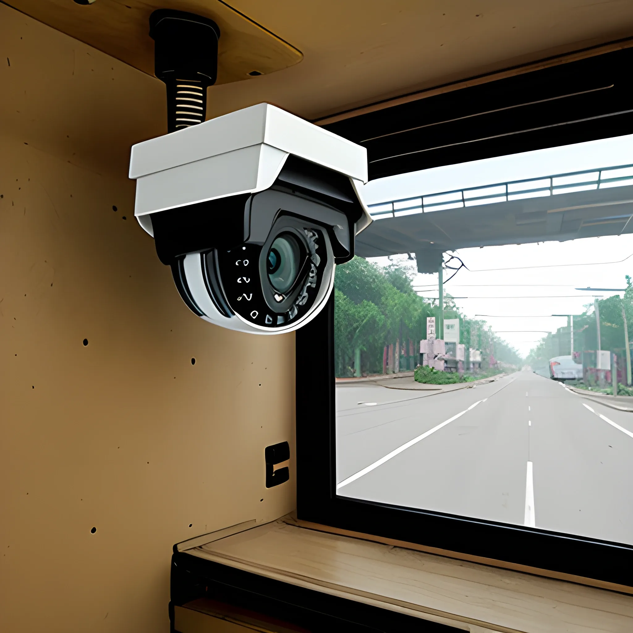 cctv camera system in a truk