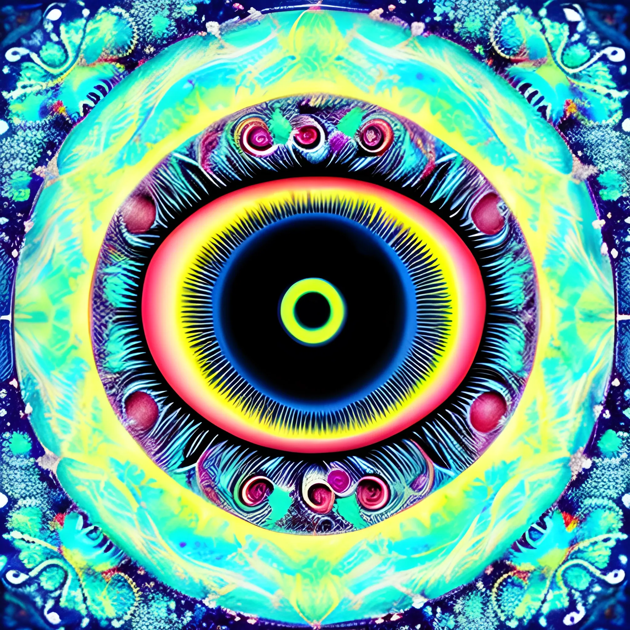 El ojo que todo lo ve, ojo profundo, clarividente, Trippy