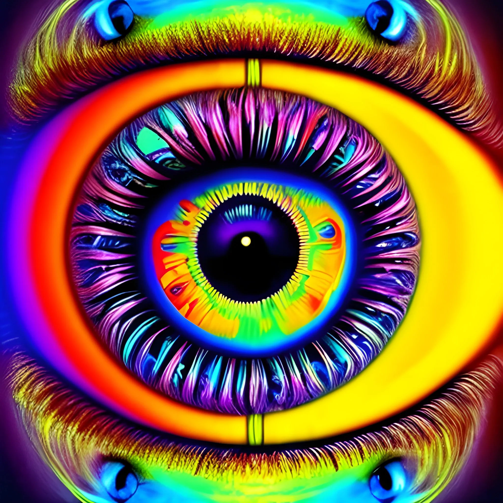 El ojo que todo lo ve, ojo profundo, clarividente, Trippy