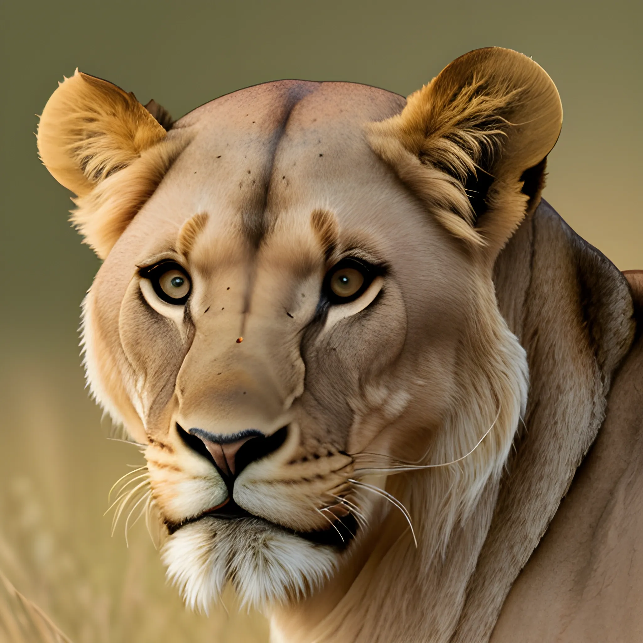 a brown lioness named louella