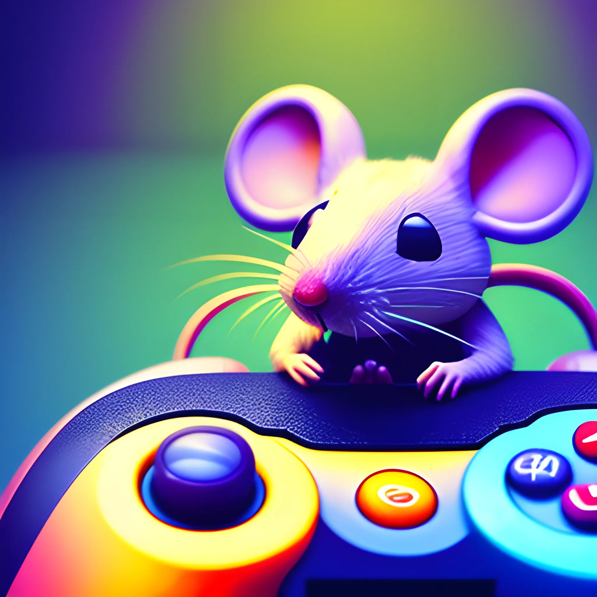 Mouse playing games，gamefi, Trippy, 