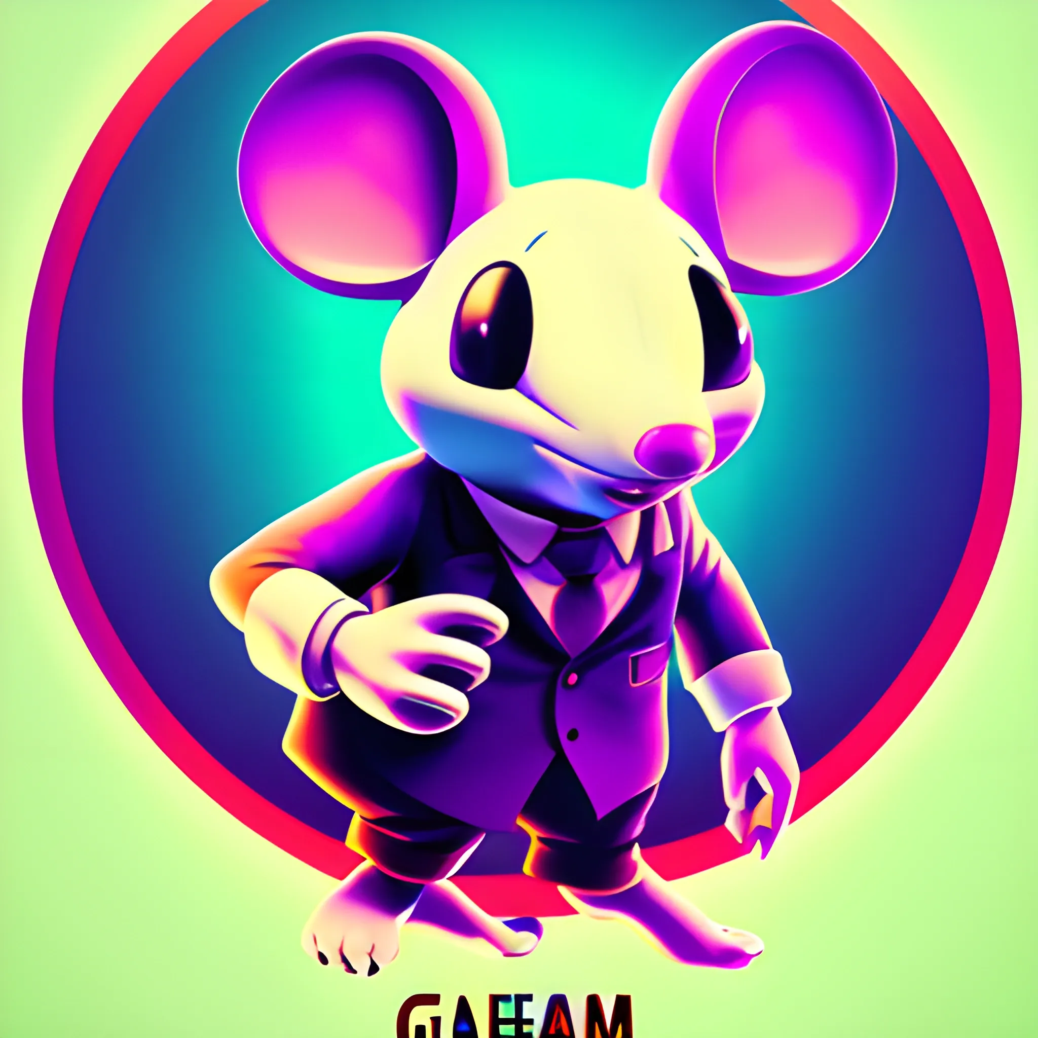 Poster background image ，gamefi,,Trippy，mouse, 