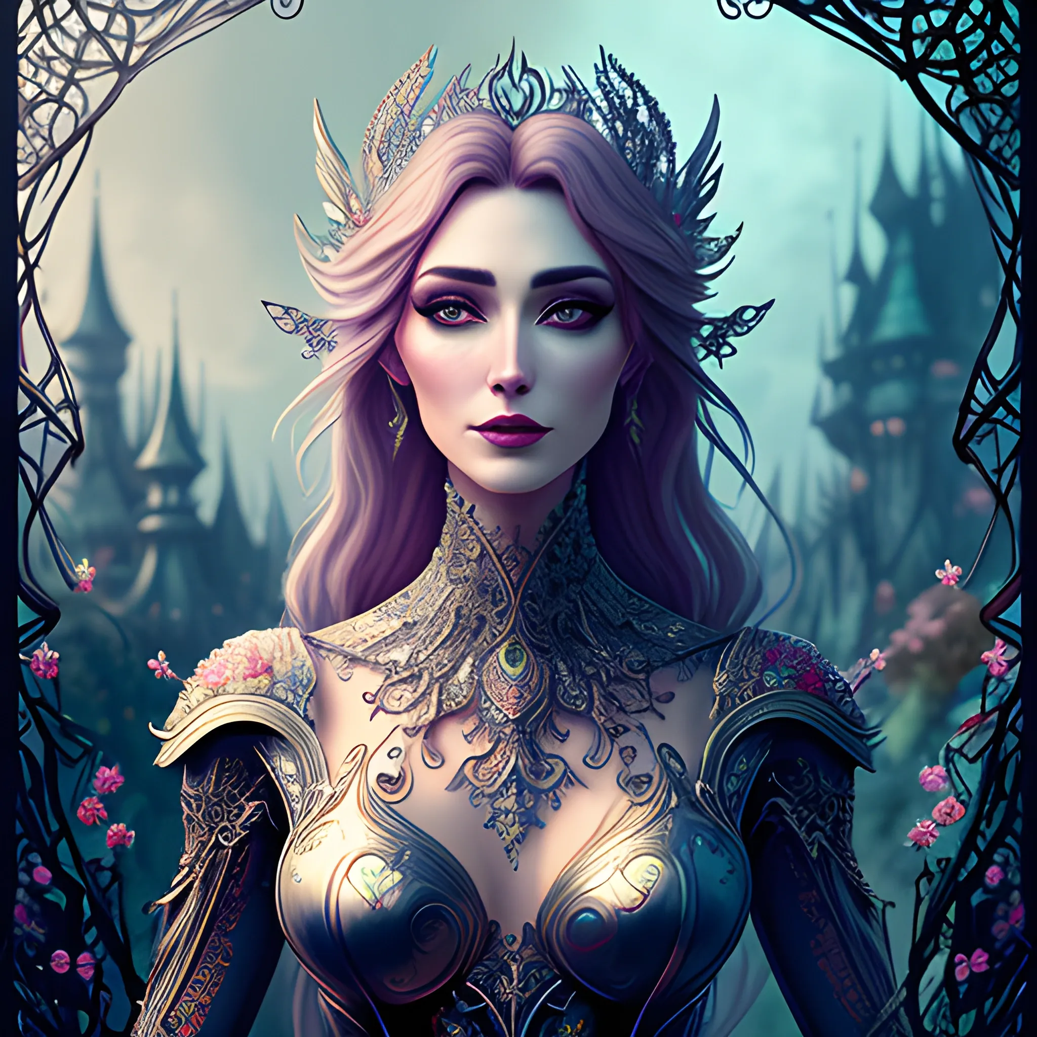 Beautiful girl, concept art, 8k intricate details, fairytale style,, Trippy