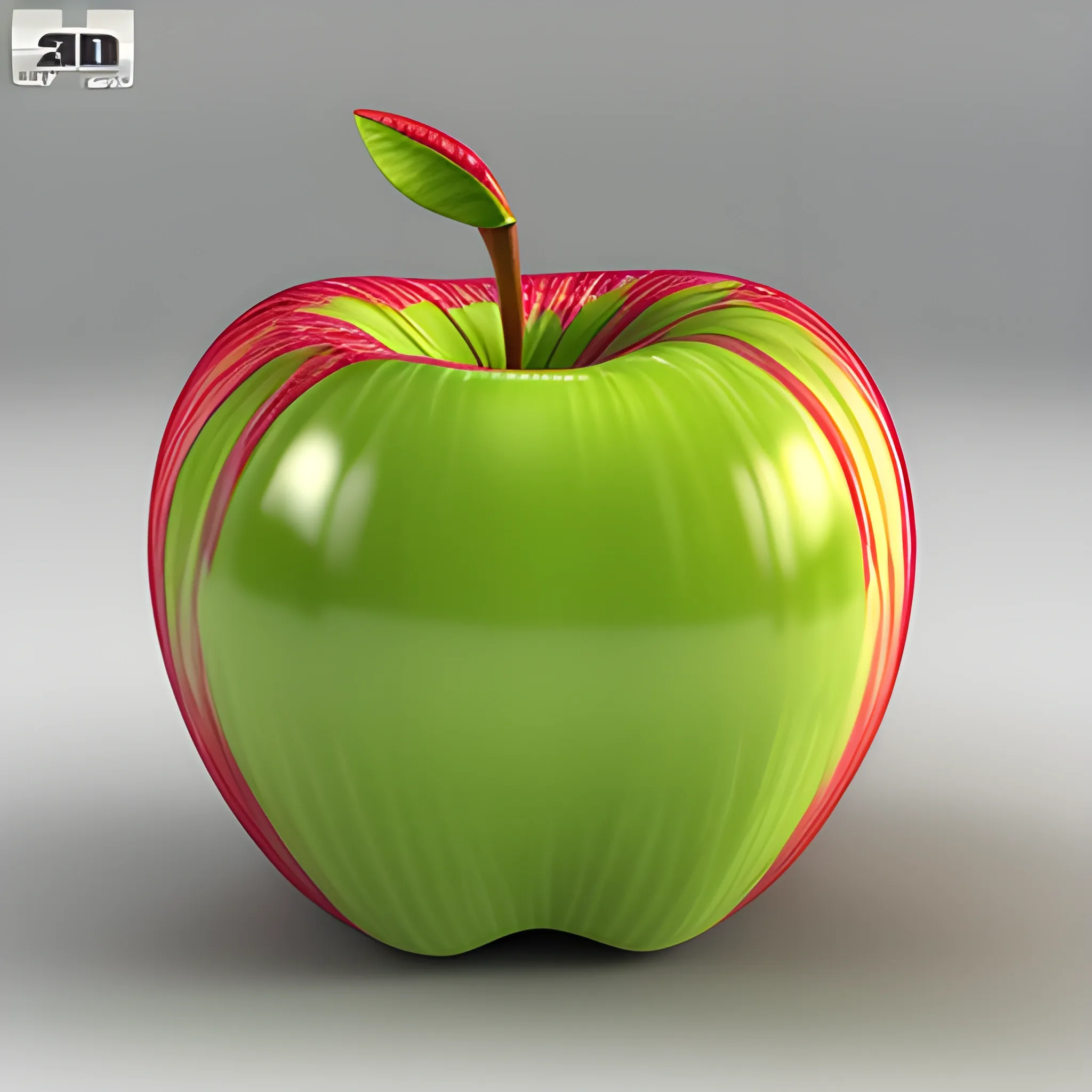 , 3D apple
