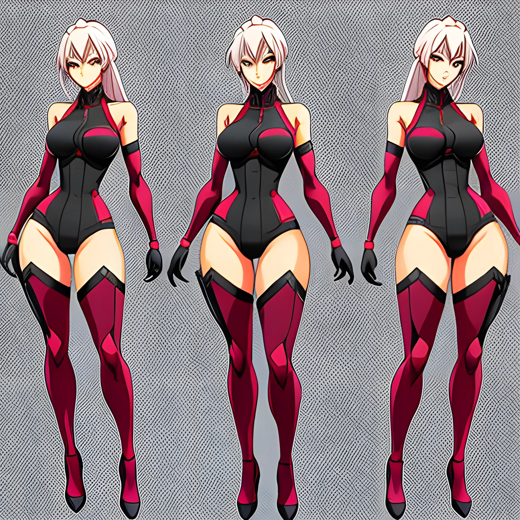 Dynamic Pose 1 3 Full Body Anime Girl Base No Background Character 