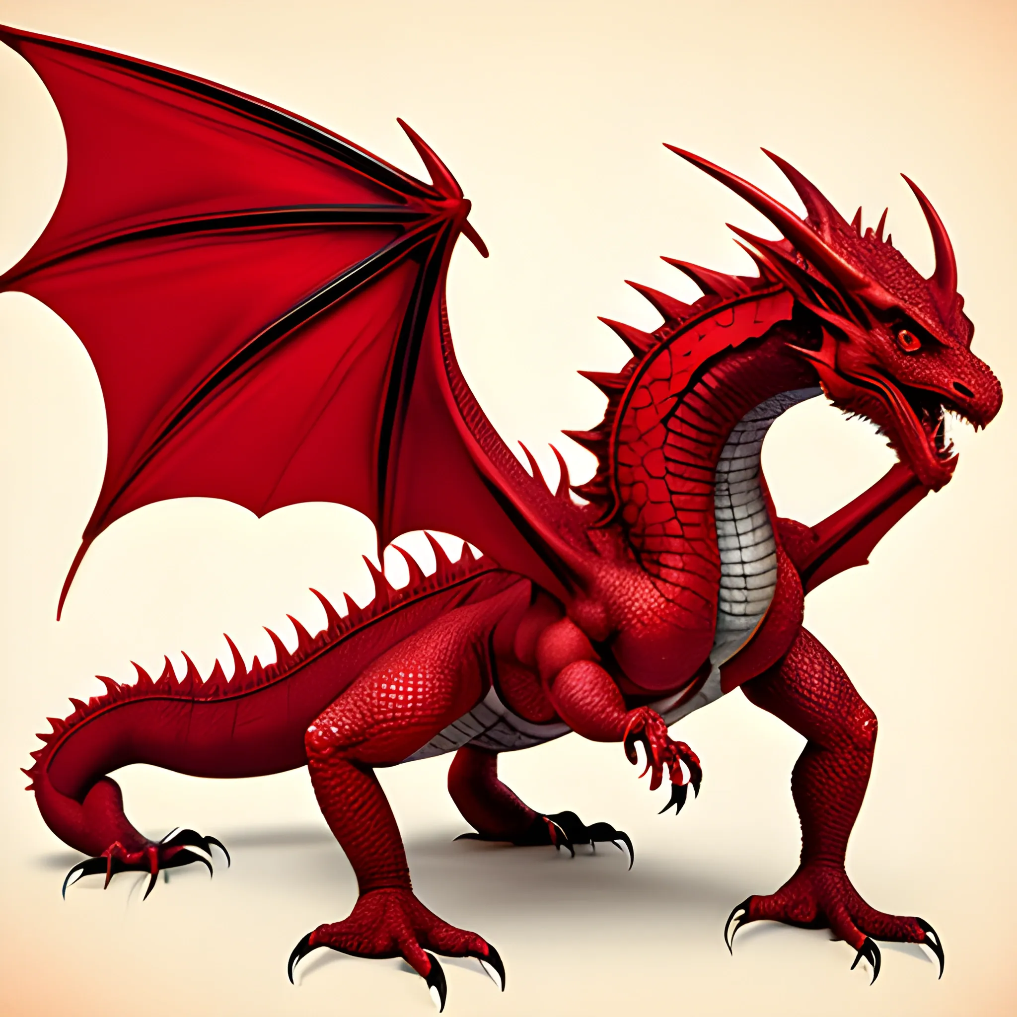 A red dragon