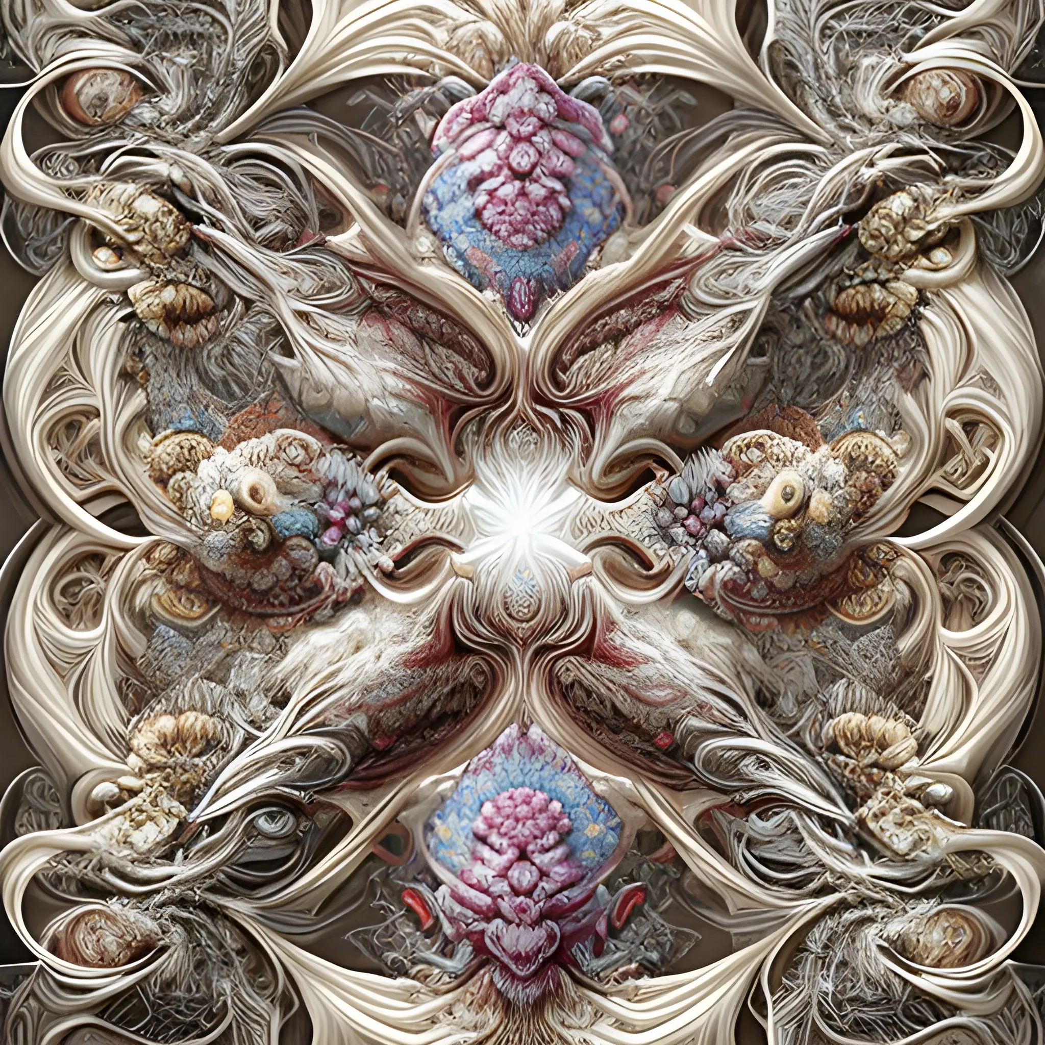 Three white male bodybuilders.  They are handsome and flexing their muscles. an ultra hd detailed painting of many different types of flowers by Android Jones, Earnst Haeckel, James Jean. behance contest winner, generative art, Baroque, intricate patterns, fractalism, rococo.  Three white male bodybuilders.  
