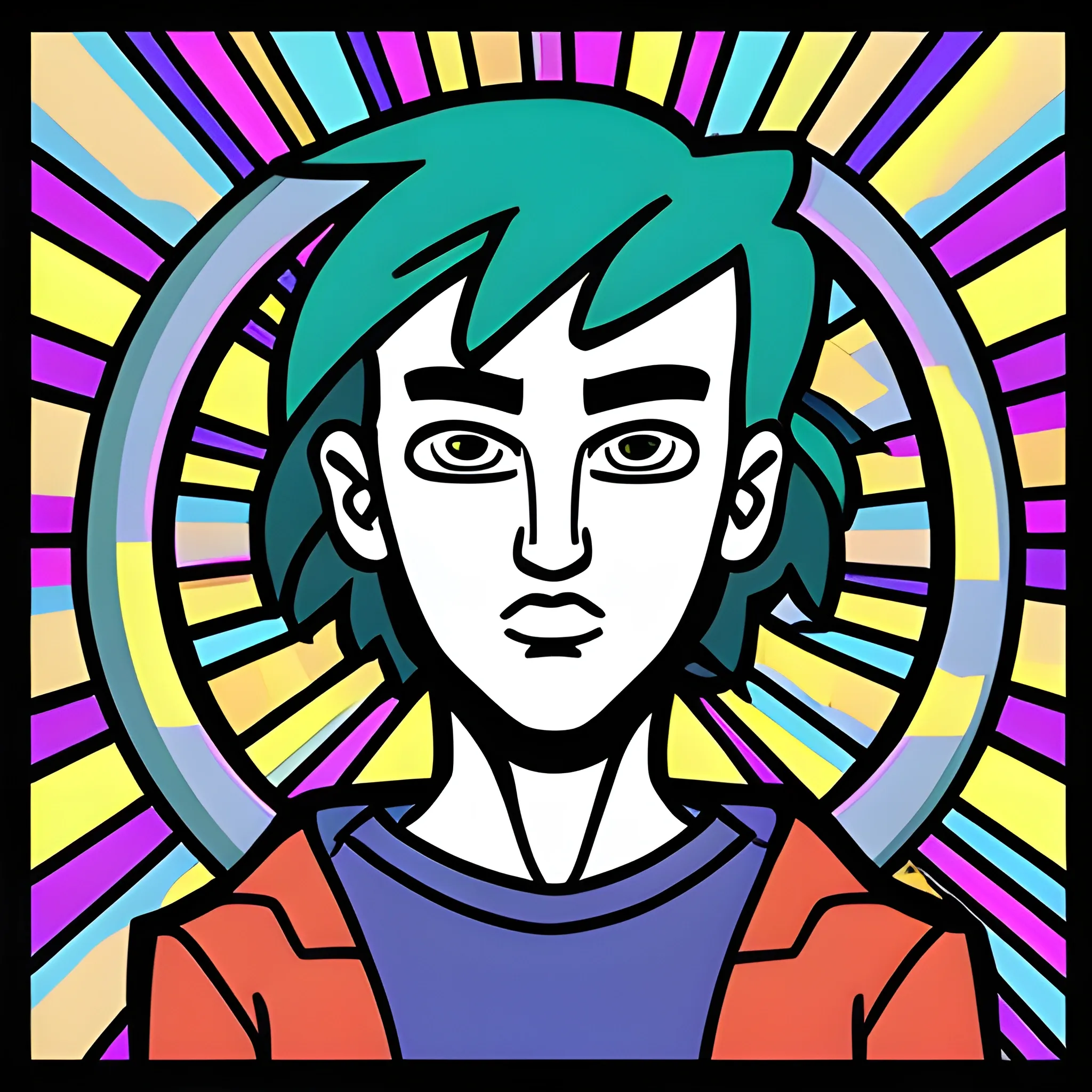 profile picture for youtube channel minimalist for videos comic book style
, Trippy