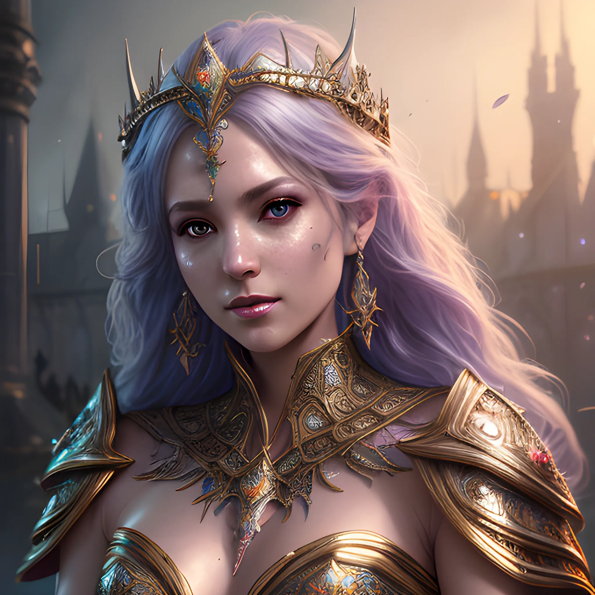 buautiful woman, many magic weapon, sparkles, magic, goddess, 8k, high resolution, high quality, photorealistic, hyperrealistic, detailed, detailed matte painting, deep color, fantastical, intricate detail, splash screen, complementary colors, fantasy concept art, 8k resolution trending on Artstation Unreal Engine