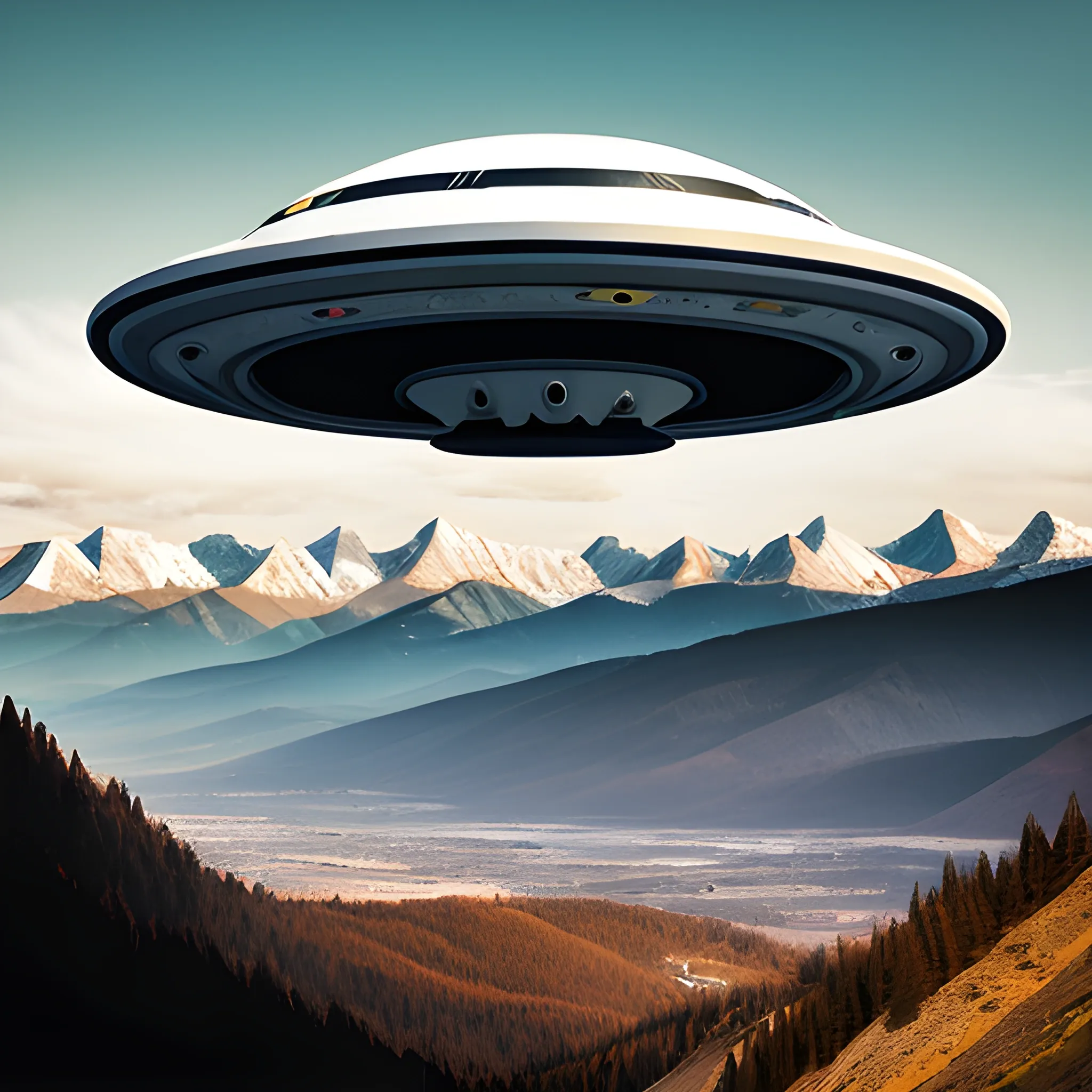 ufo over mountains - Arthub.ai