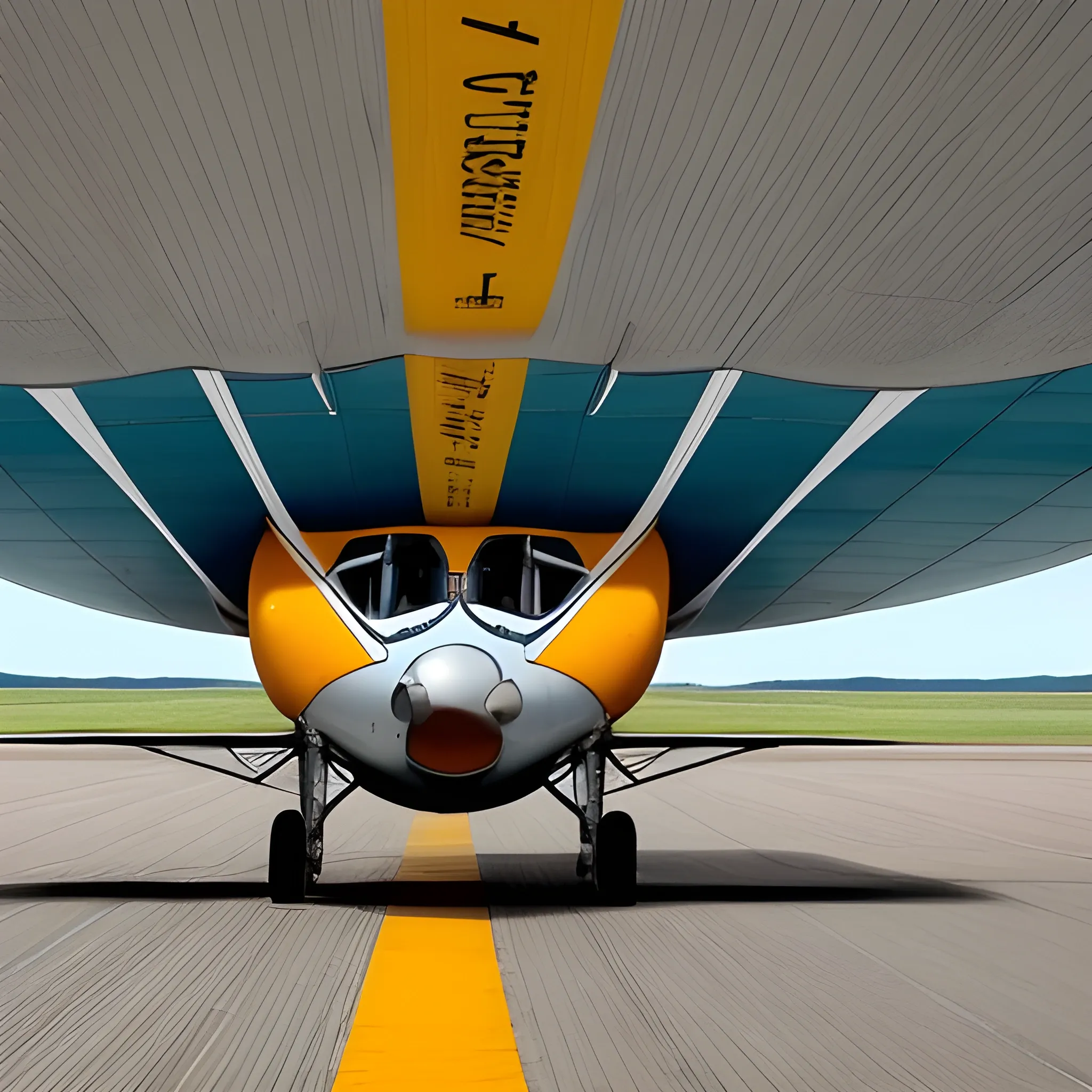 genera una imagen que contenga un avión comercial en la pista listo para despegar, agraga a una elegante azafata, agrega a un lider sindical de pilotos, agrega a un fotografo, agrega flashes en pasarela, que todo conviva organicamente en la misma imagen.  ilustracion type