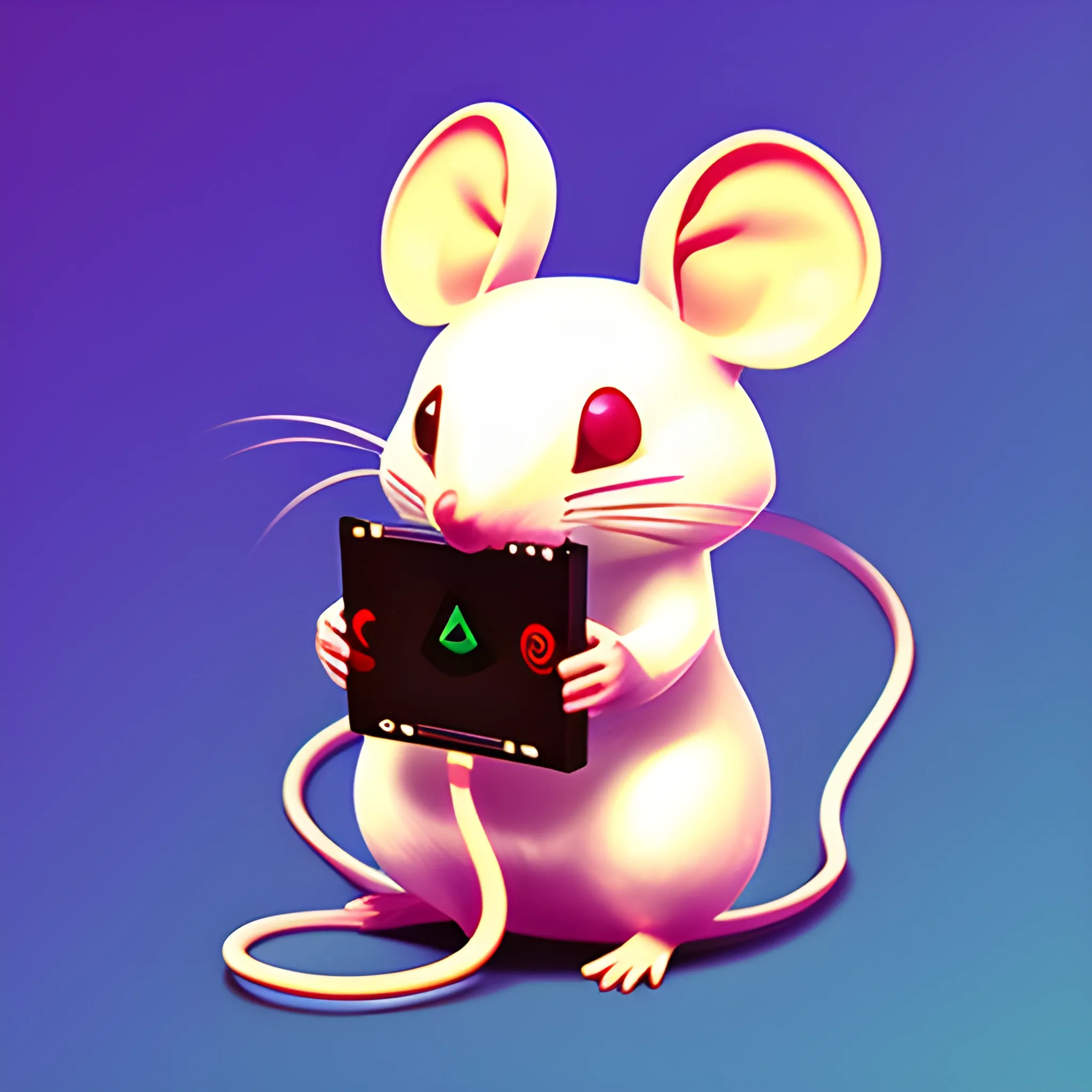 Mouse playing games,gamefi, Trippy,cute mouse