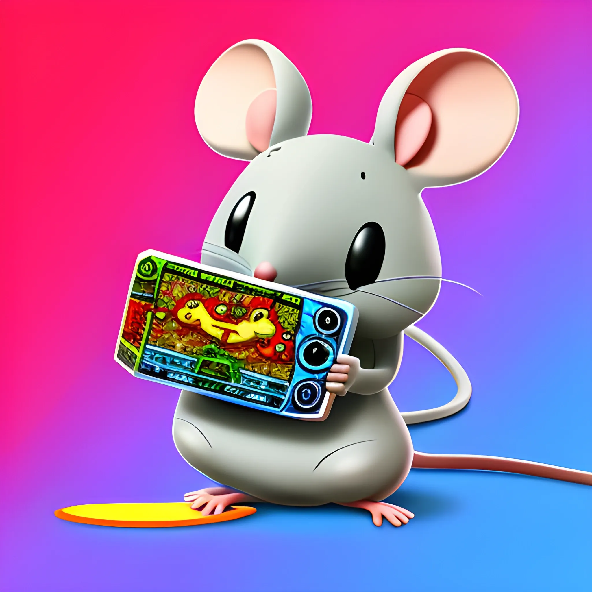 Mouse playing games,gamefi, Trippy,cute mouse