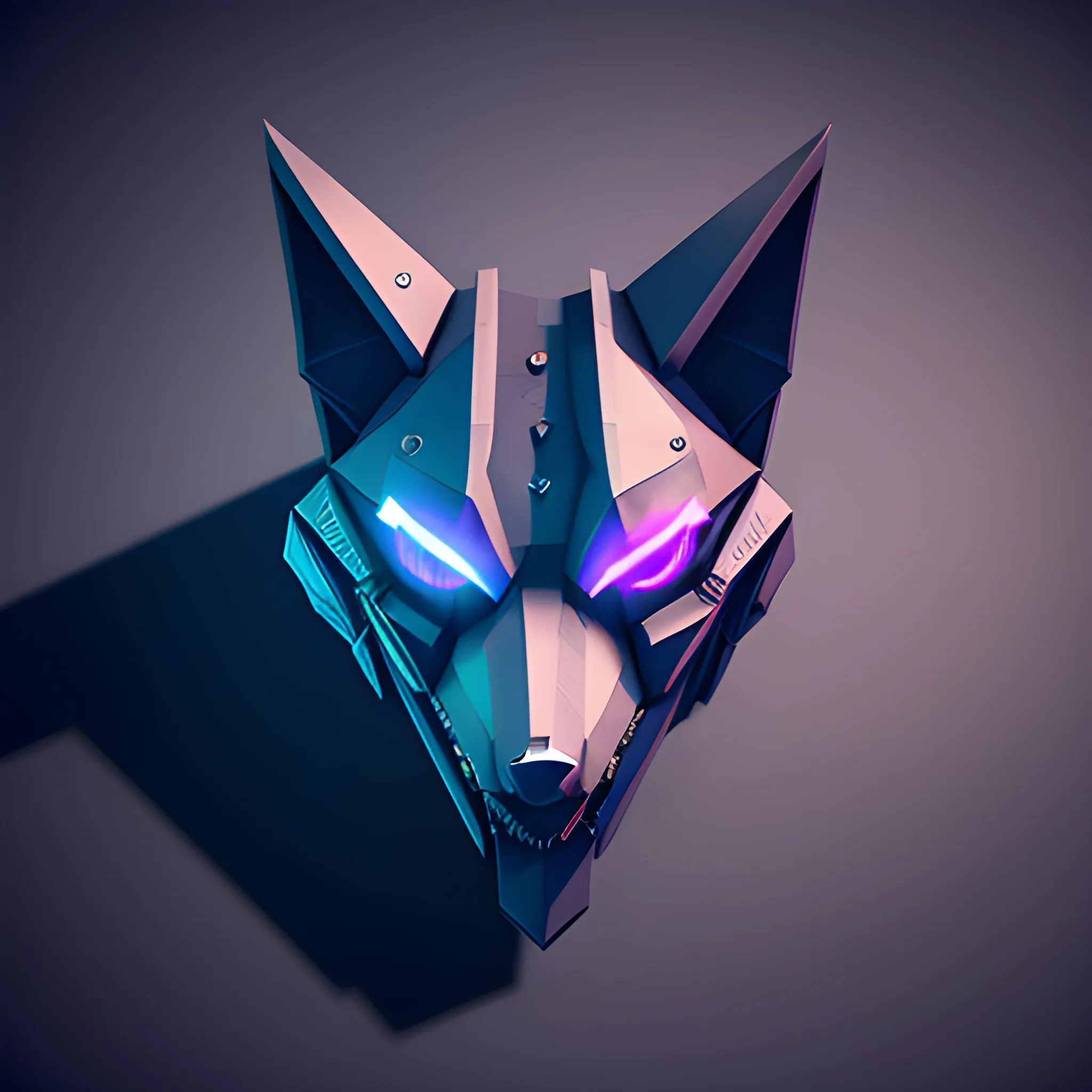Cyberpunk lone wolf  logo
, 3D, Trippy,