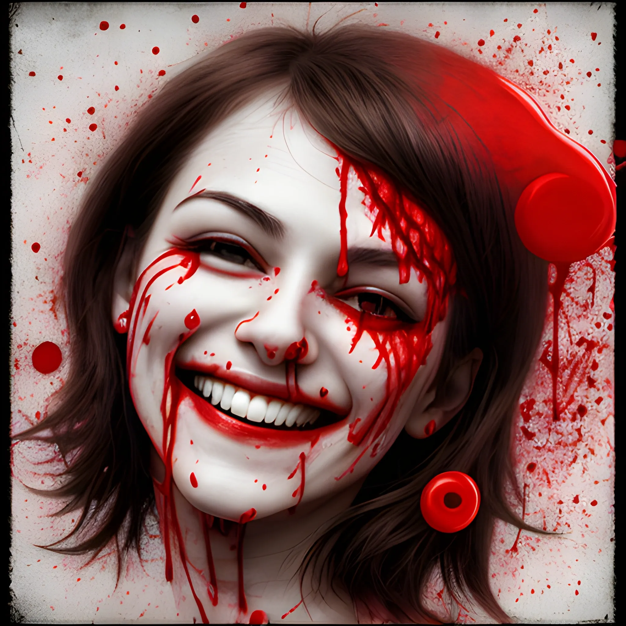 smile with blood
