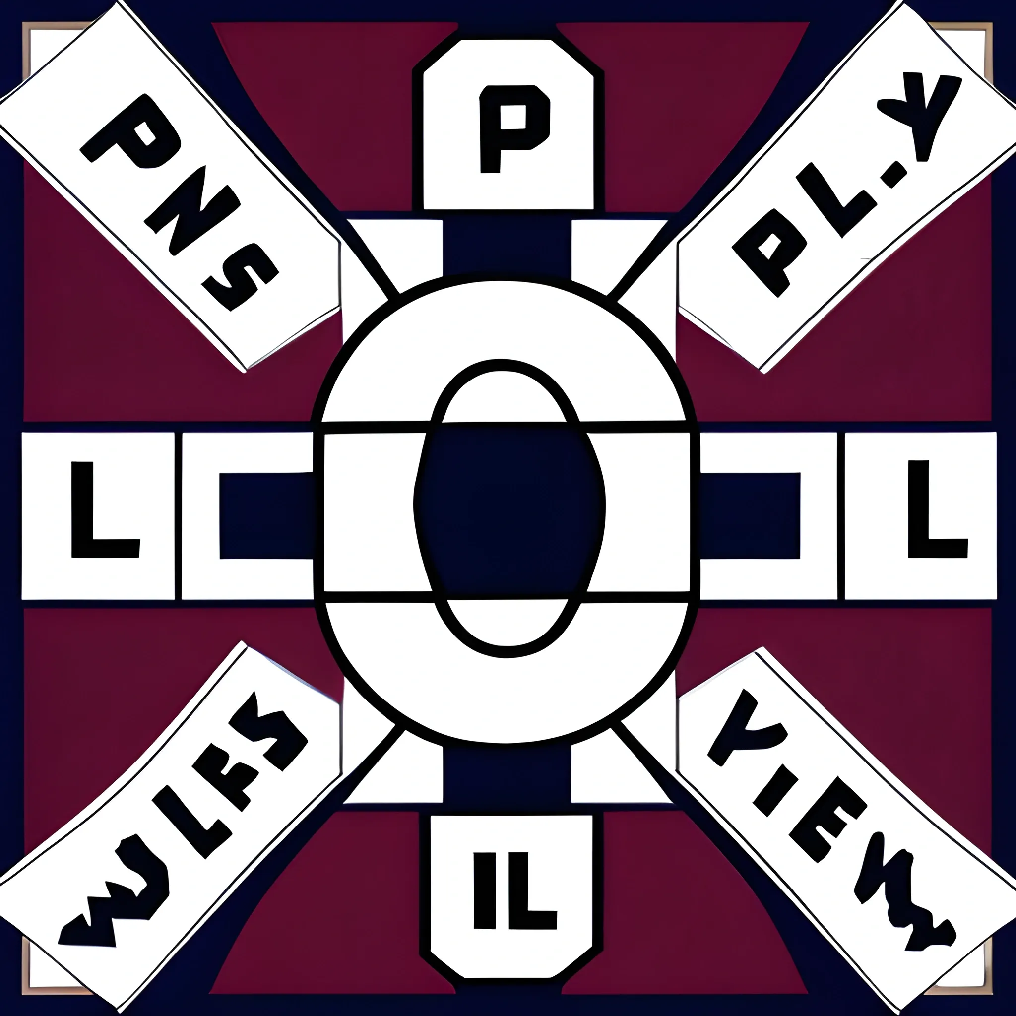 PL letters combine logo