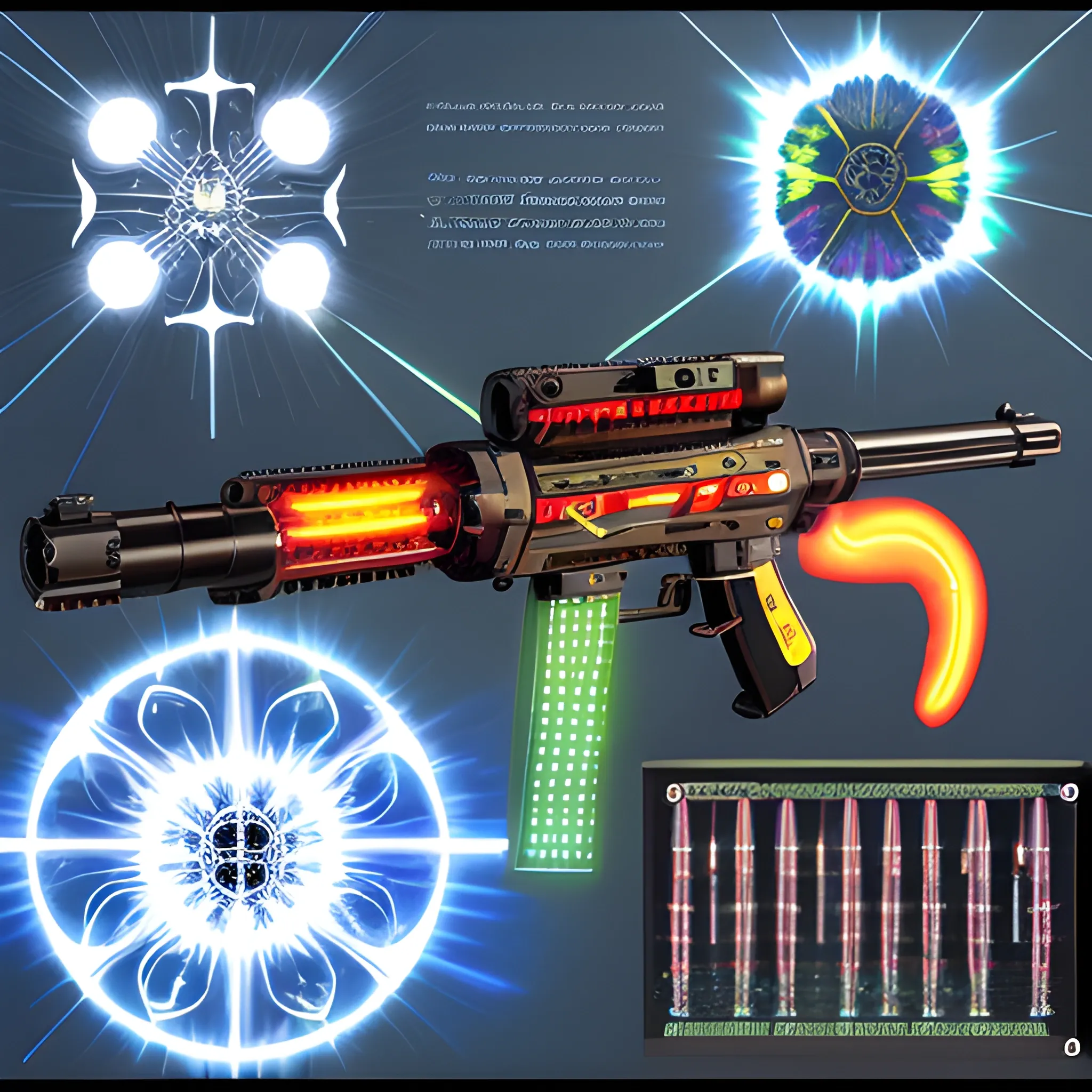 laser diva experimental cientific machine guns and fire flower
