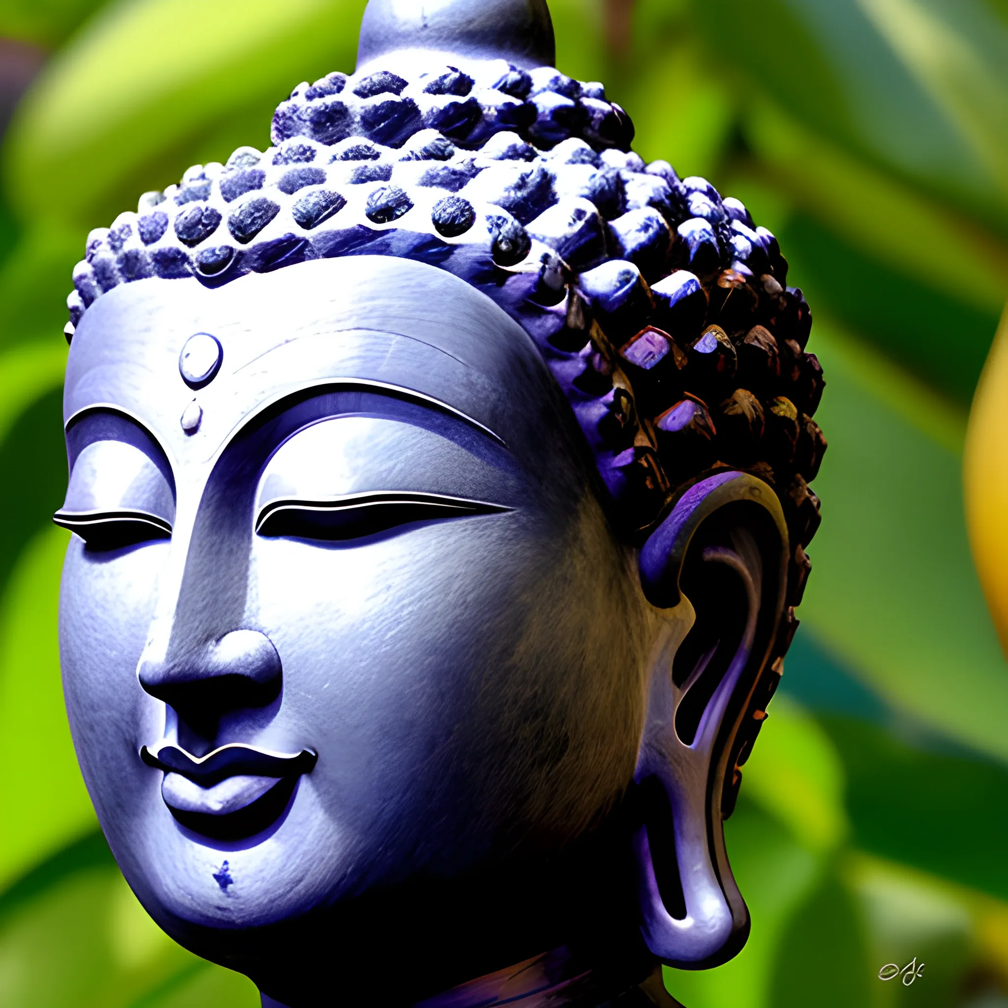 Buddha, the nose is broad and flat, the root of the nose is low or medium, the nasal protrusion is small, the diameter of the nostrils is large, the lips are protruding, the mouth is wide, and the lips are thick