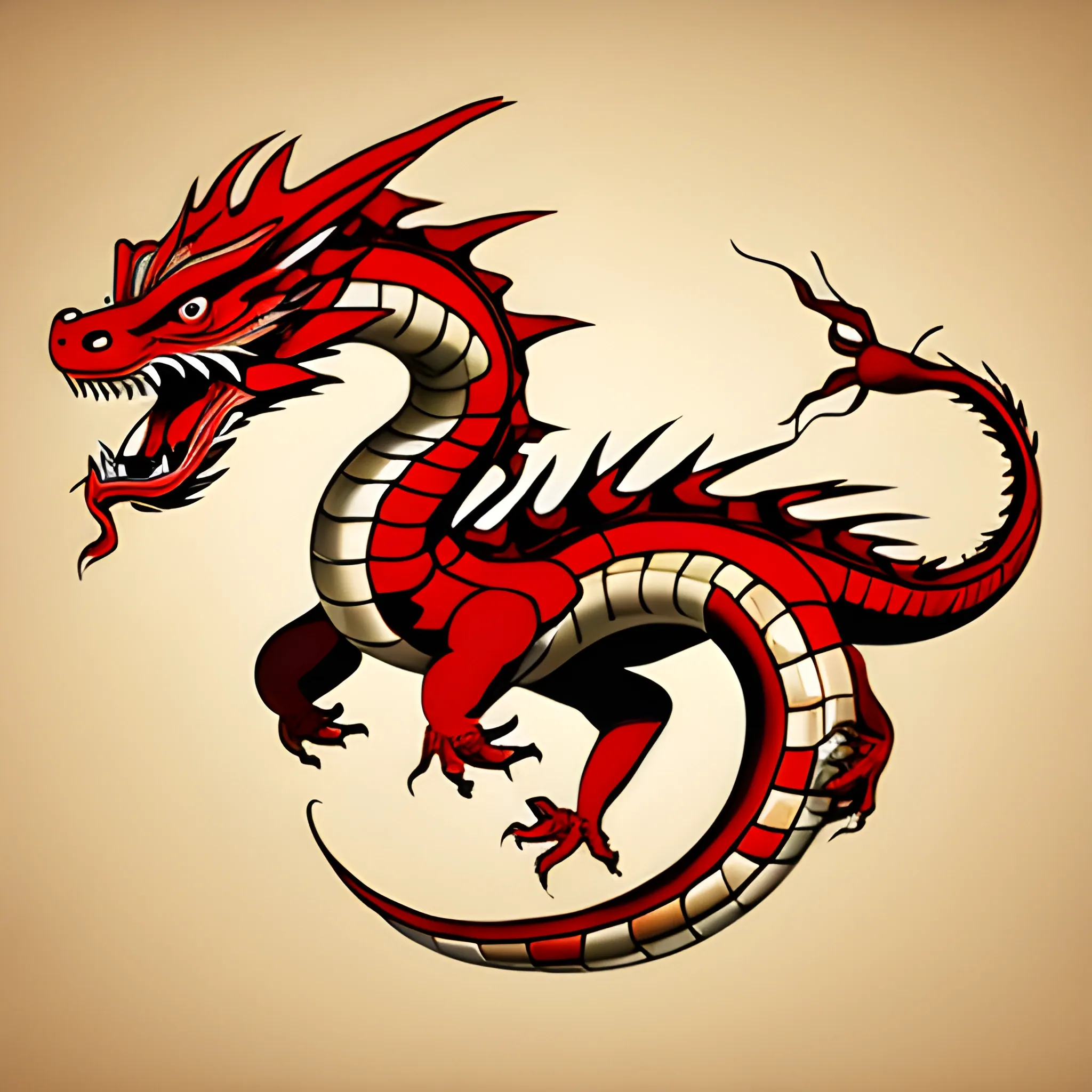 flying chinese dragon, Cartoon