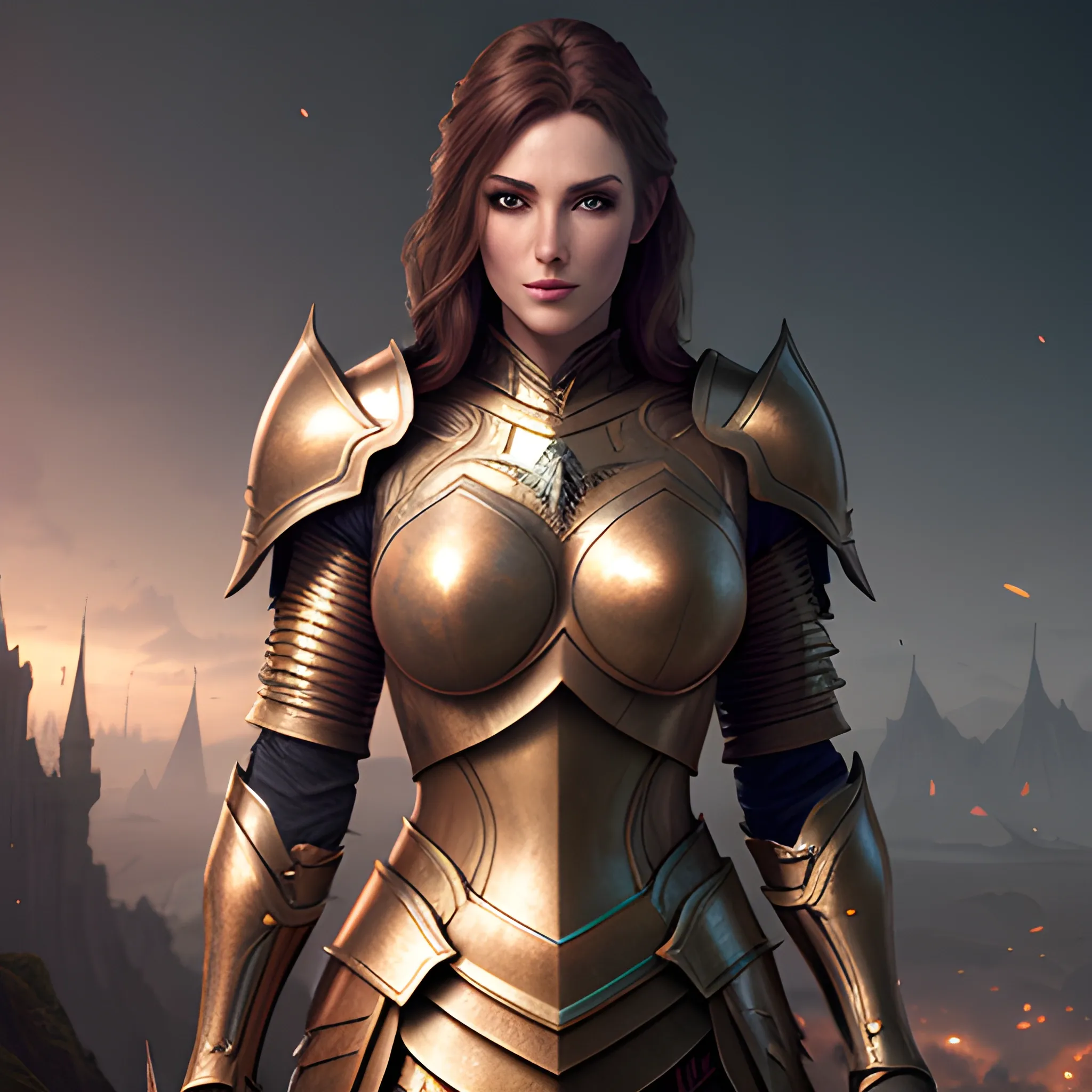 prompthunt: infinity blade concept art, armor, black and gold