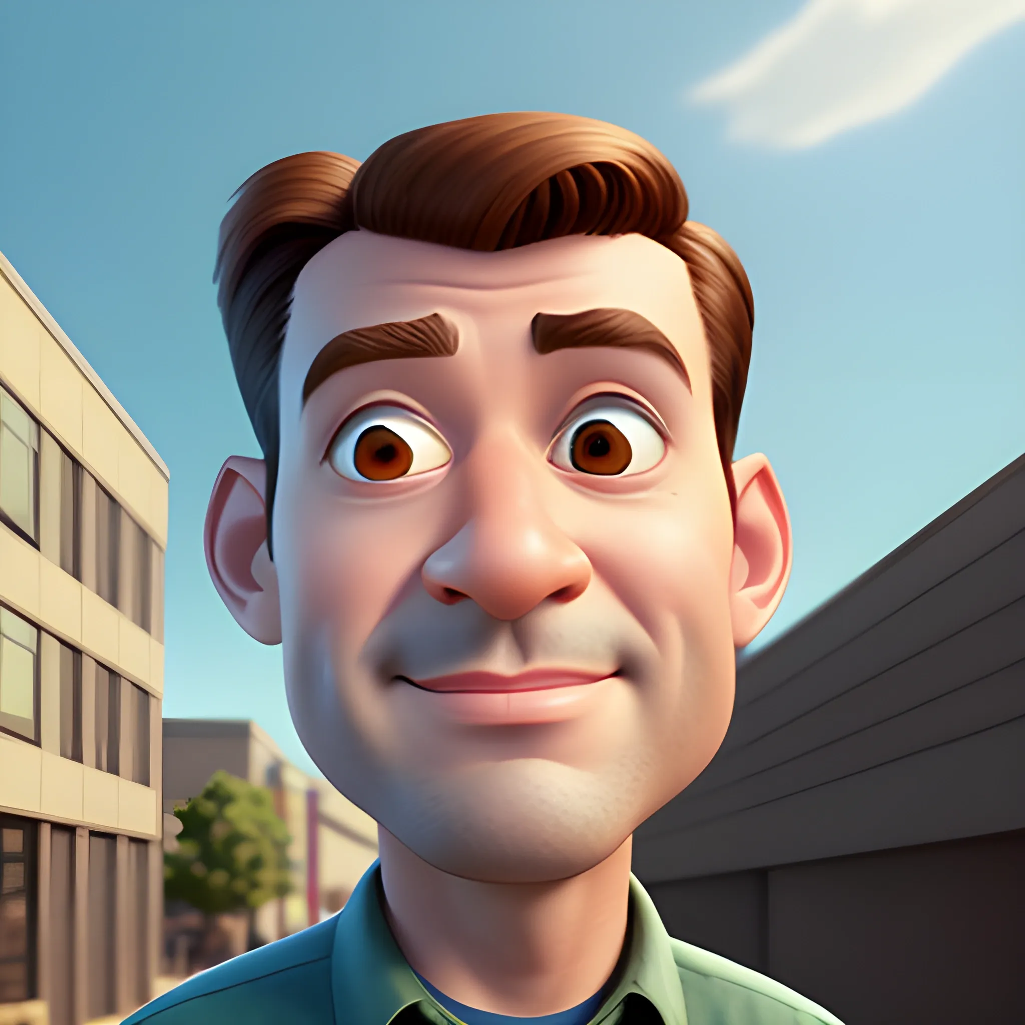  screenshot of Kyle Jackson in a pixar movie. 3 d rendering. unreal engine. amazing likeness. very detailed. cartoon caricature.