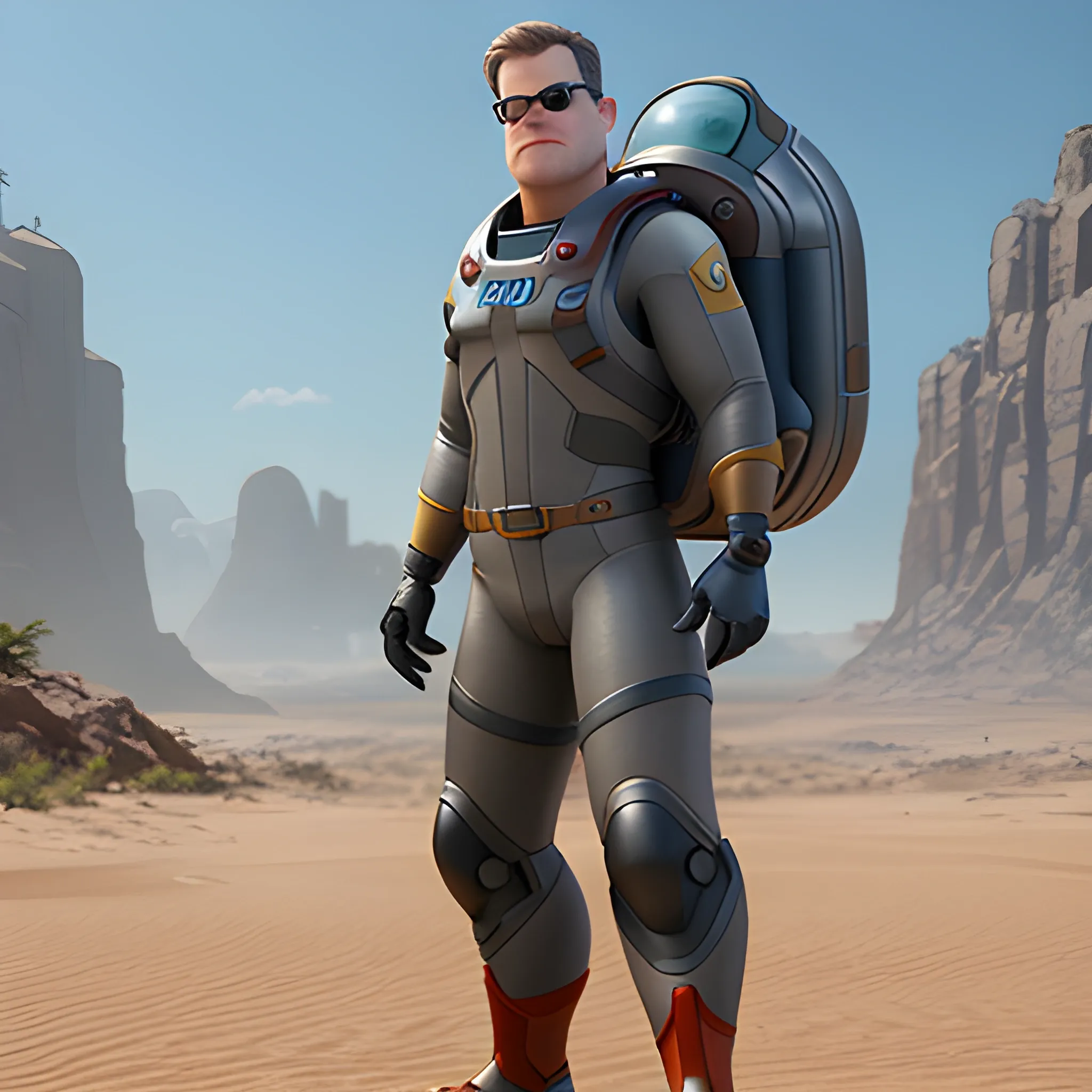 matt damon as a pixar disney character from up ( 2 0 0 9 ), unreal engine, octane render, 3 d render, photorealistic - c 1 1 , 3D