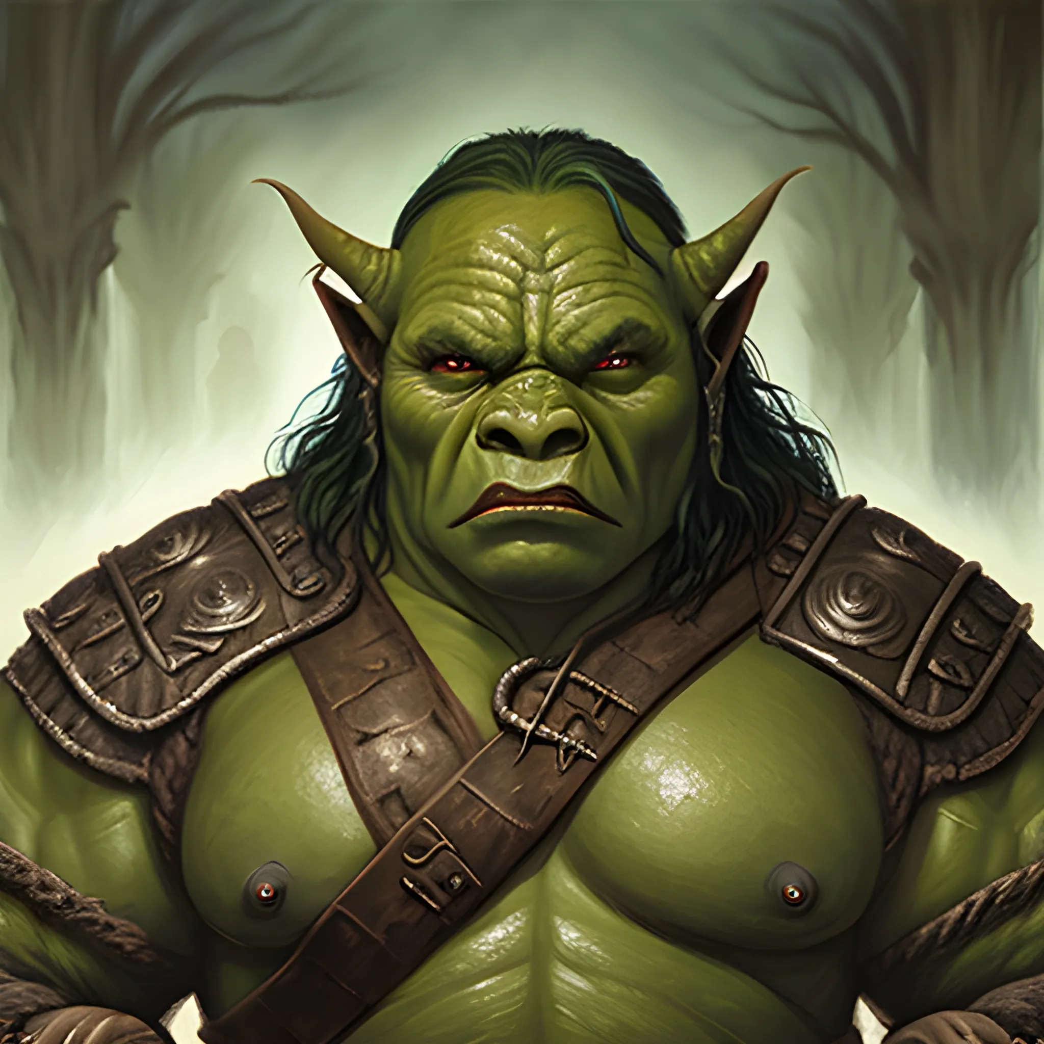 Orc bodyguard, middle earth, Oil Painting