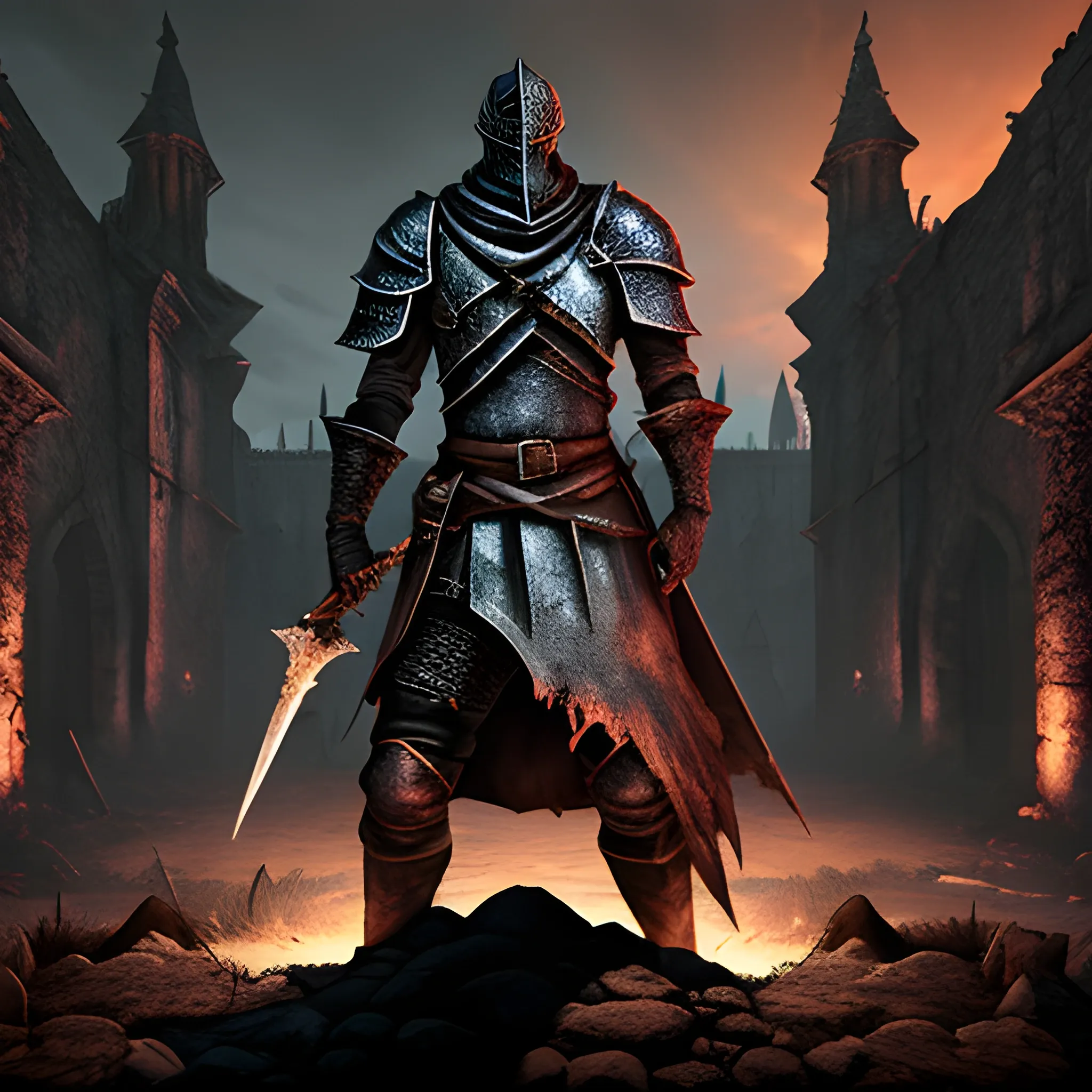 Shadows of Lamentia parecido a Dark Souls, para una portada, que ...