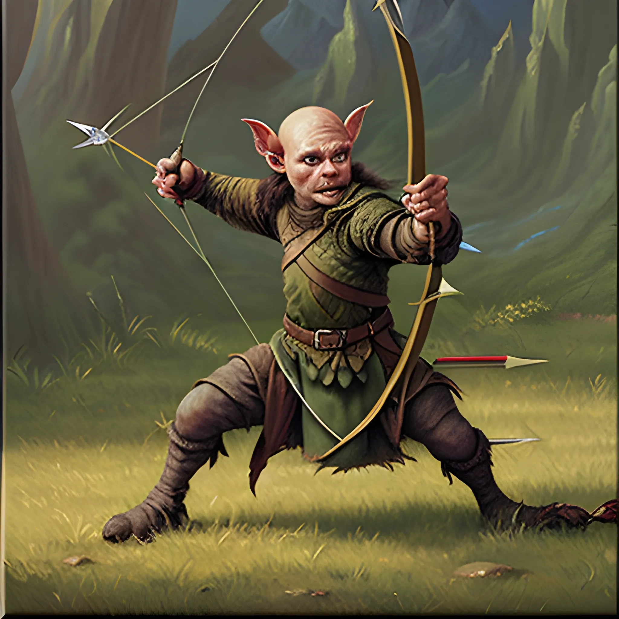 Goblin Archer, Middle Earth, , Oil Painting
