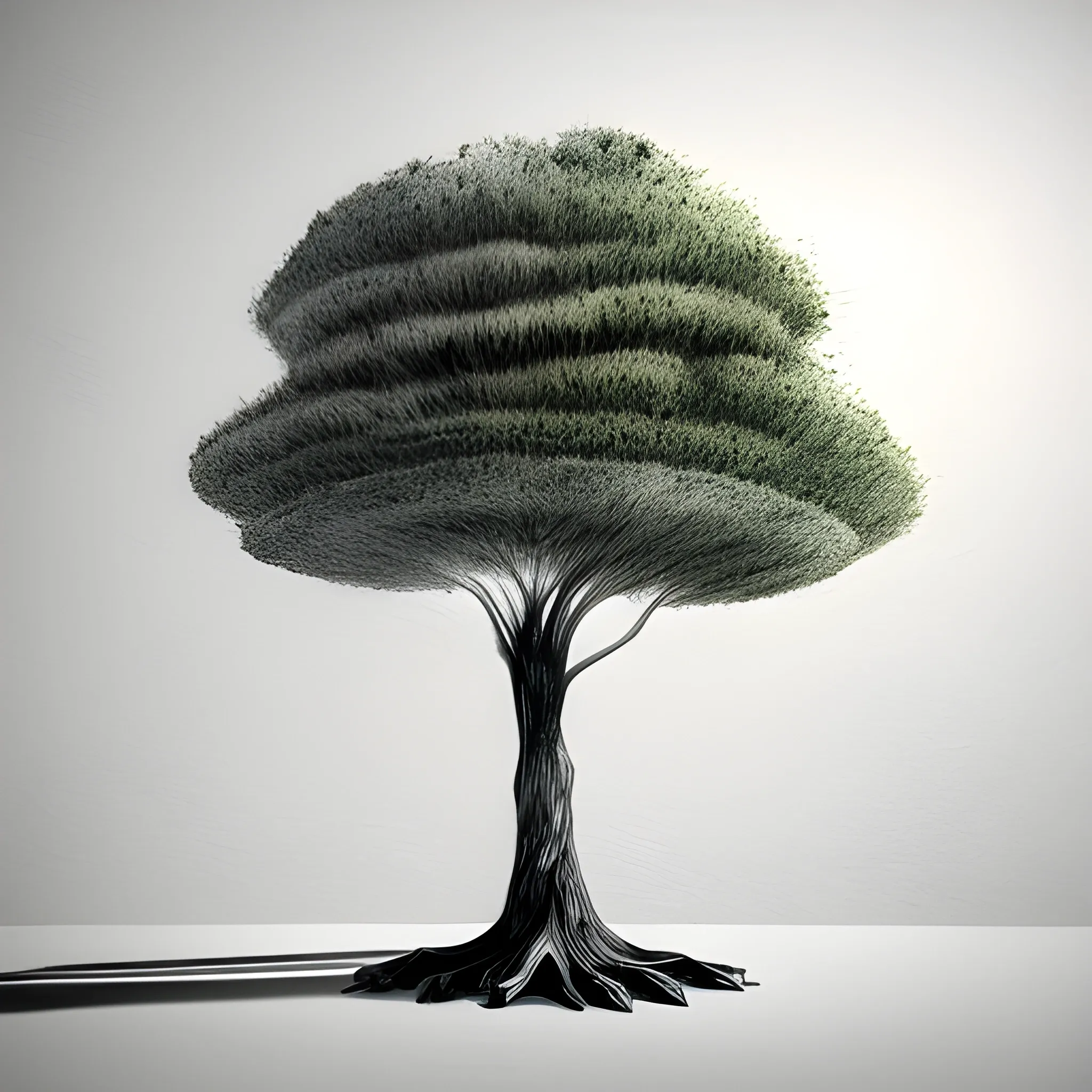 Tree, minimalistic, surreal, high definition, surreal, 3D, Water Color, , Pencil Sketch