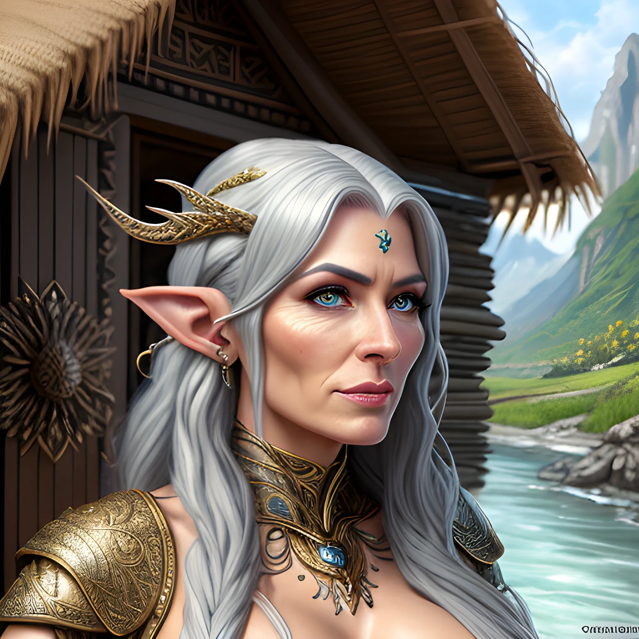 Photo. 16K. UHD, masterpiece, best quality, ultra-realistic detail. Dynamic plot. Full height. Hyperrealism.
Cute elven girl against the background of a hut by the river.
Correct detailed anatomy. cinematic shot. expressive eyes, detailed face., Pencil Sketch