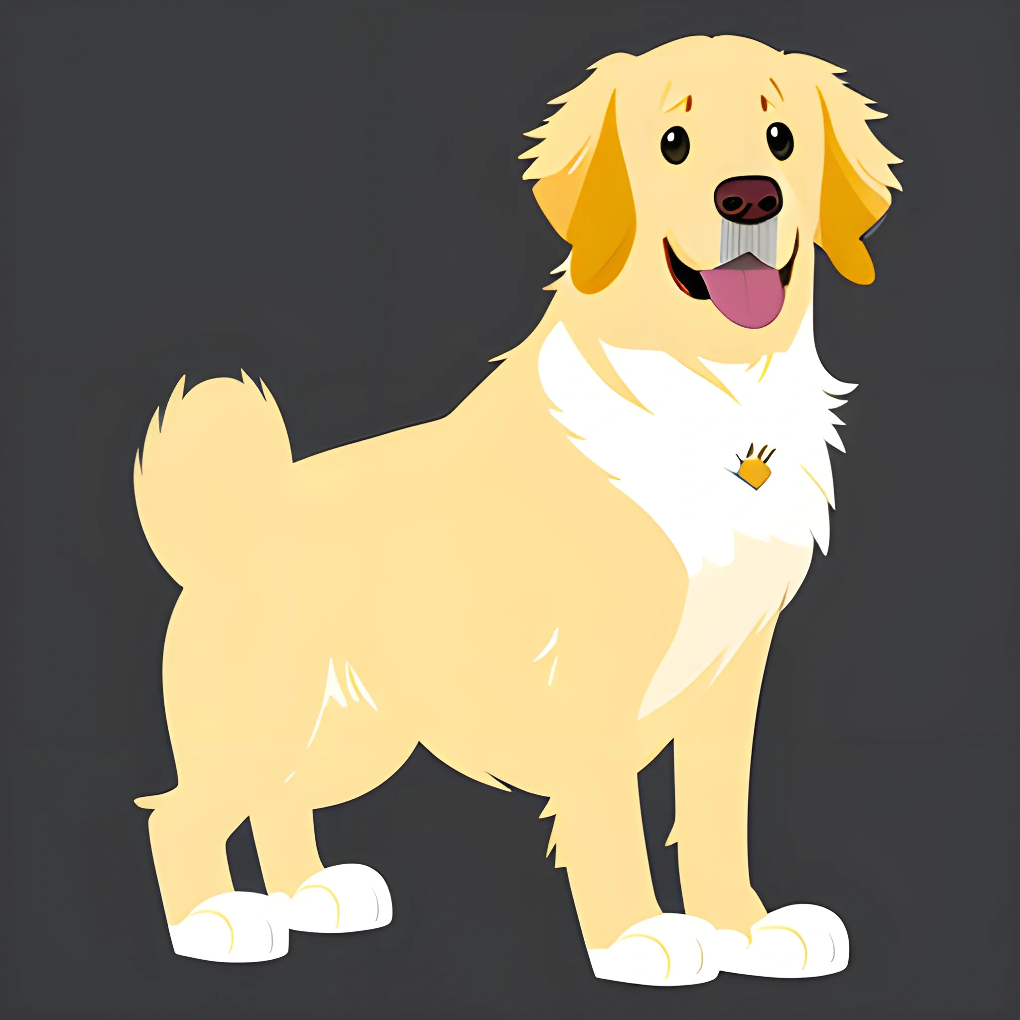 golden retriever, Cartoon