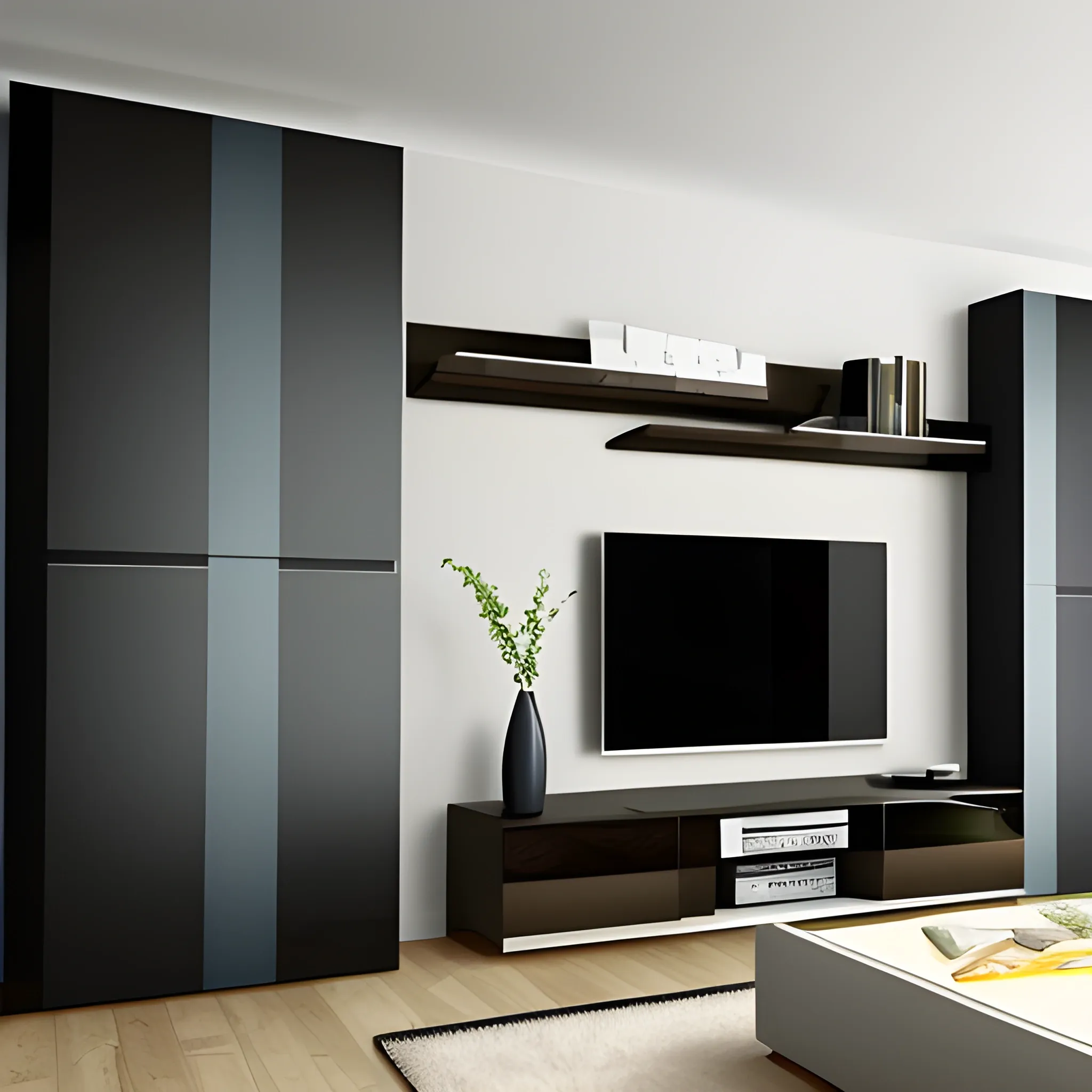 Wall Design with TV wall
