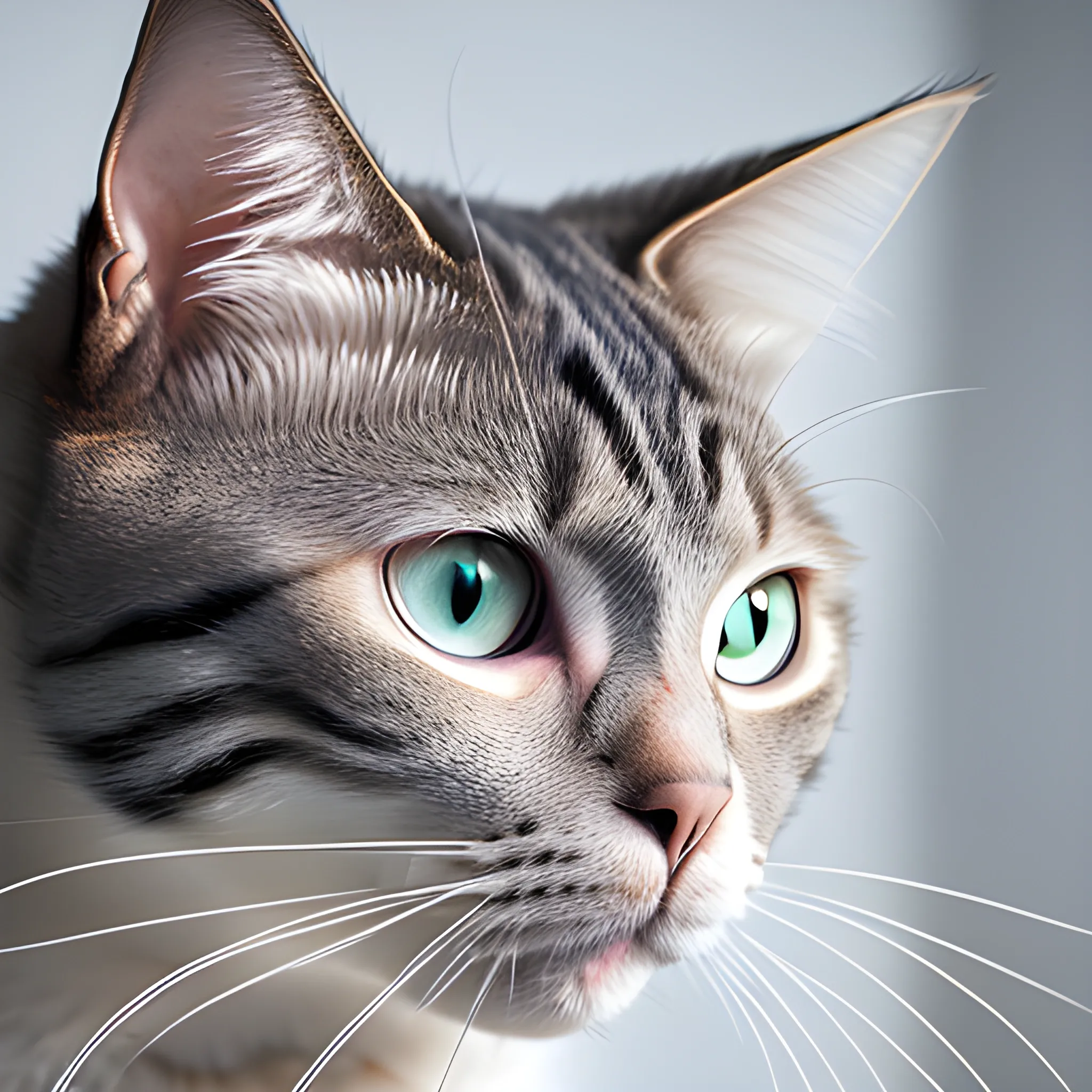 A cat beautiful white, 8k resolution, real, professional interior design photograph, close-up 