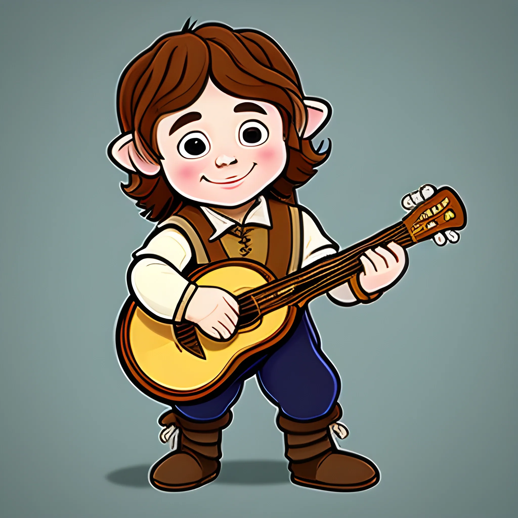 Halfling Bard counrty, Cartoon