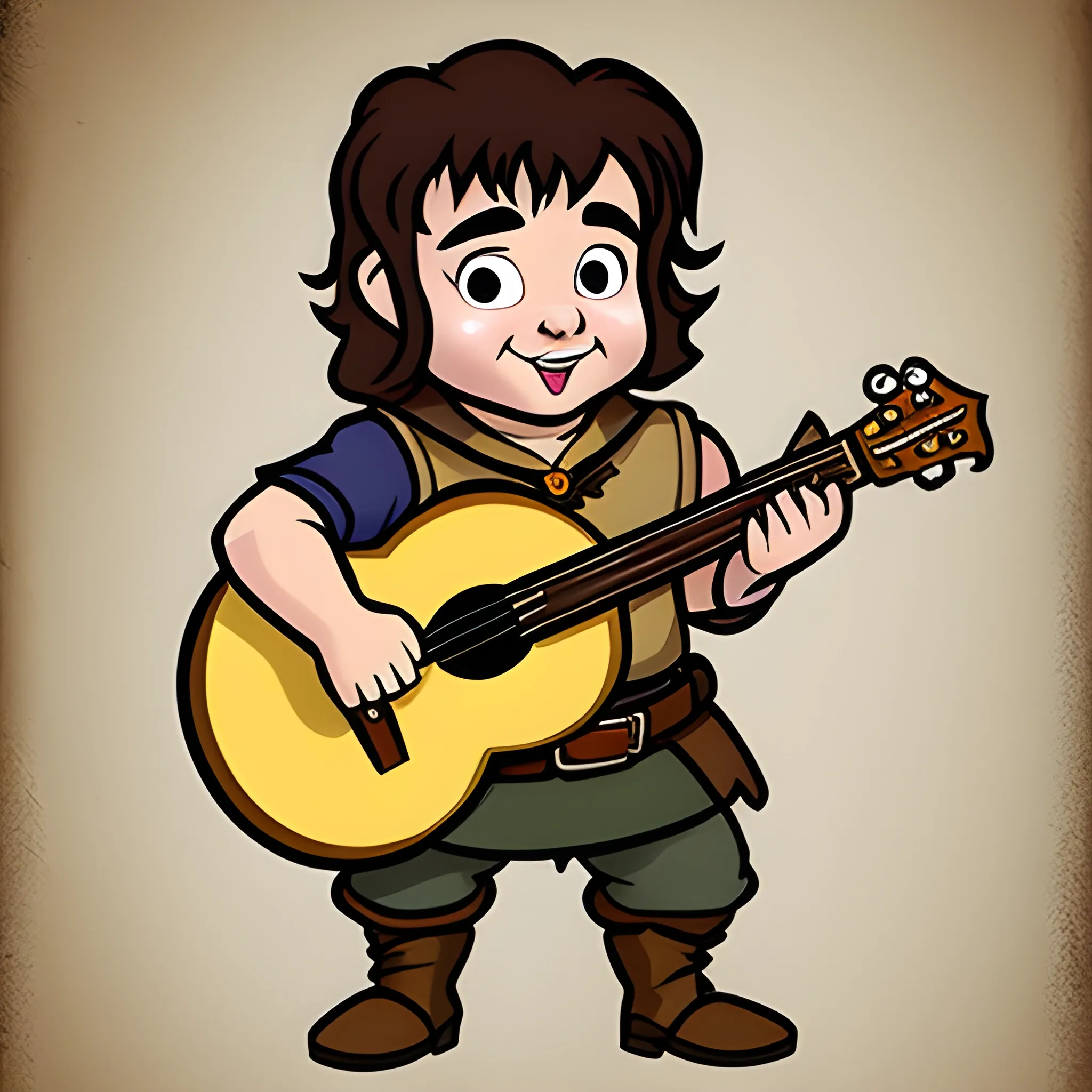 Halfling Bard counrty, Cartoon