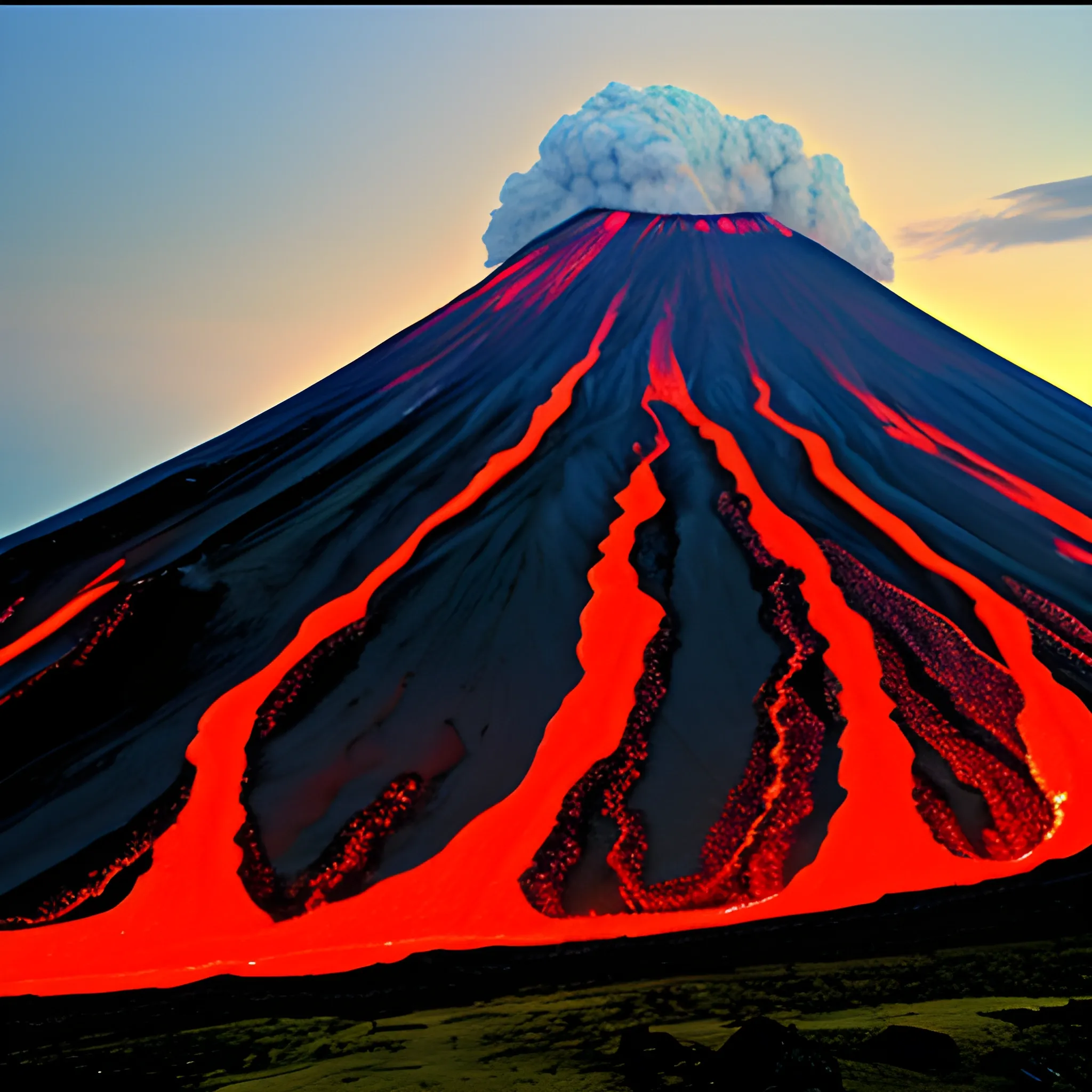 volcano background
