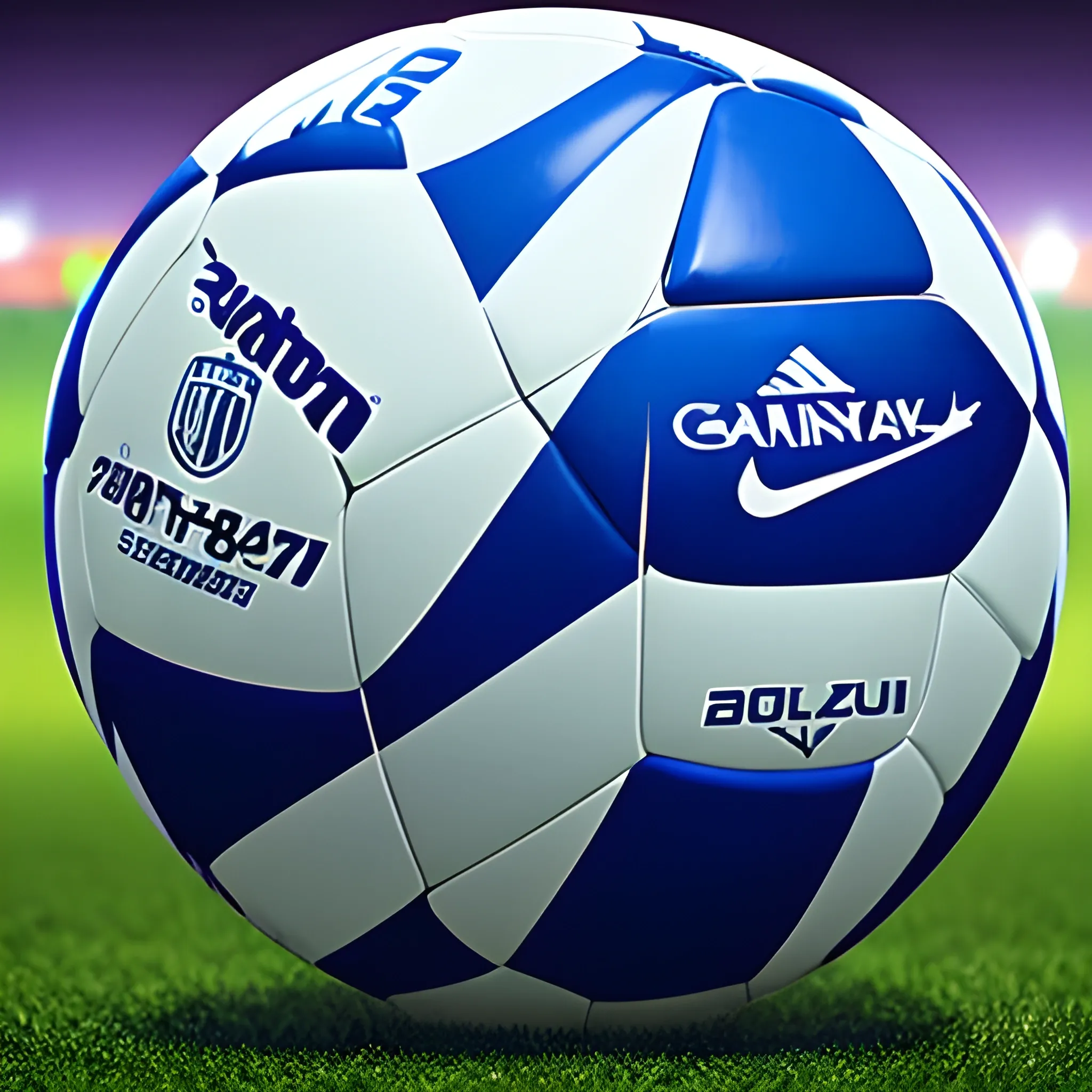 balon de futbol azul