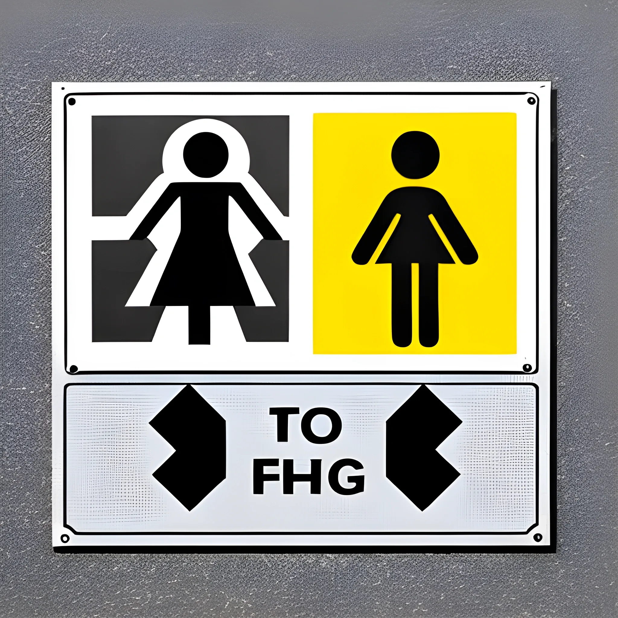 creates a sign that prohibits LGBT people from being in that place in pictograms