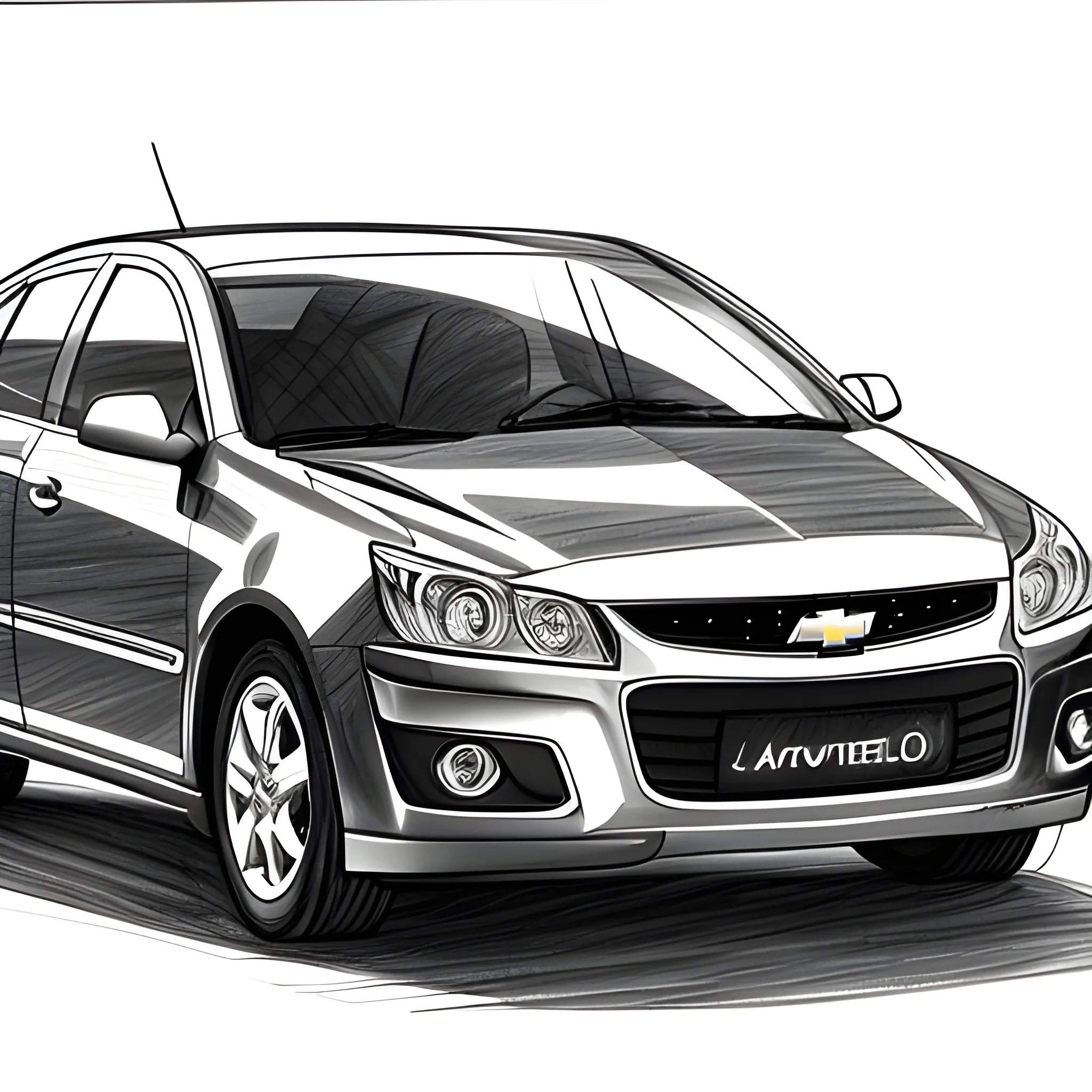 Auto marca Chevrolet, modelo Vectra 2.4
, Pencil Sketch