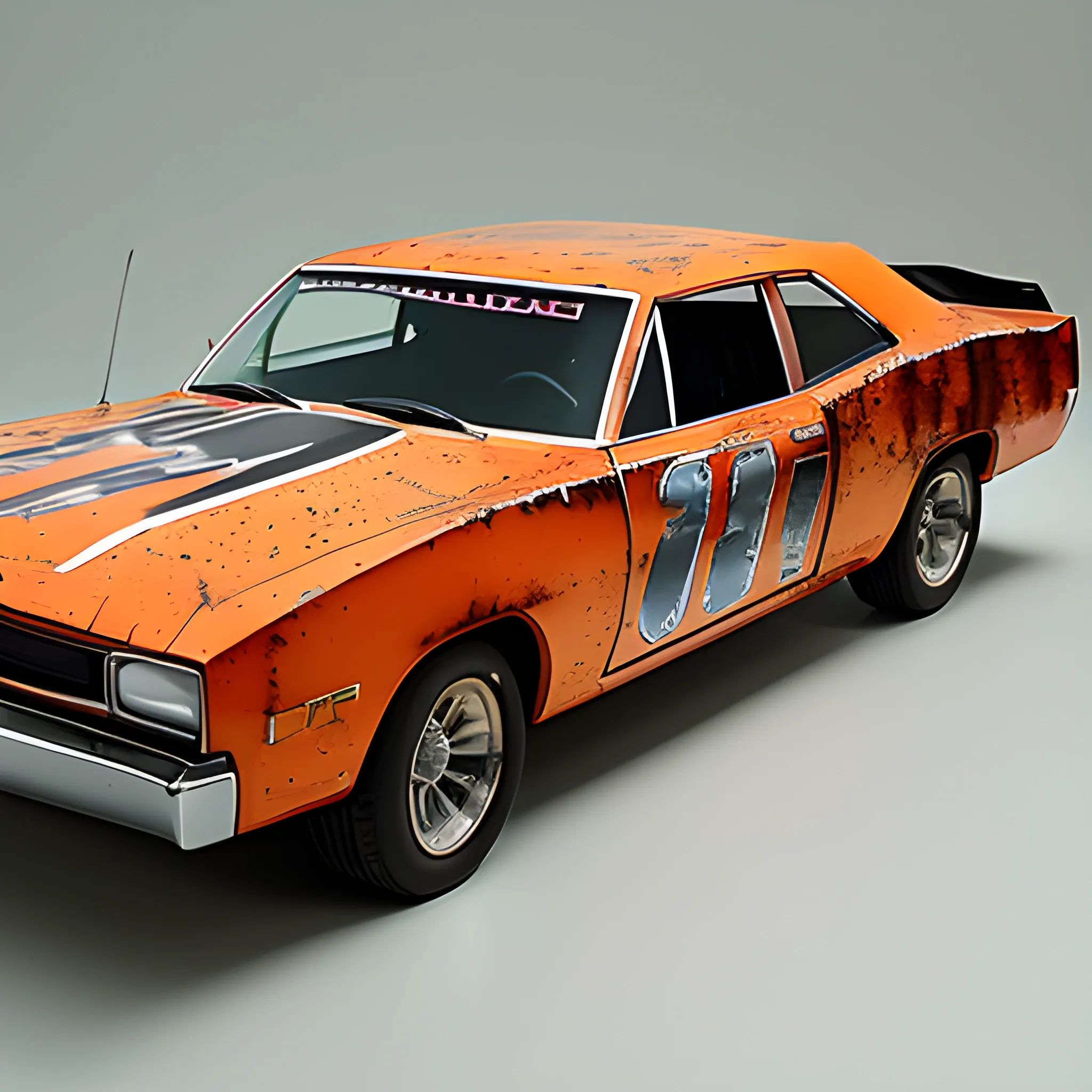 Car General Lee of Hazard's dukes
Water Color