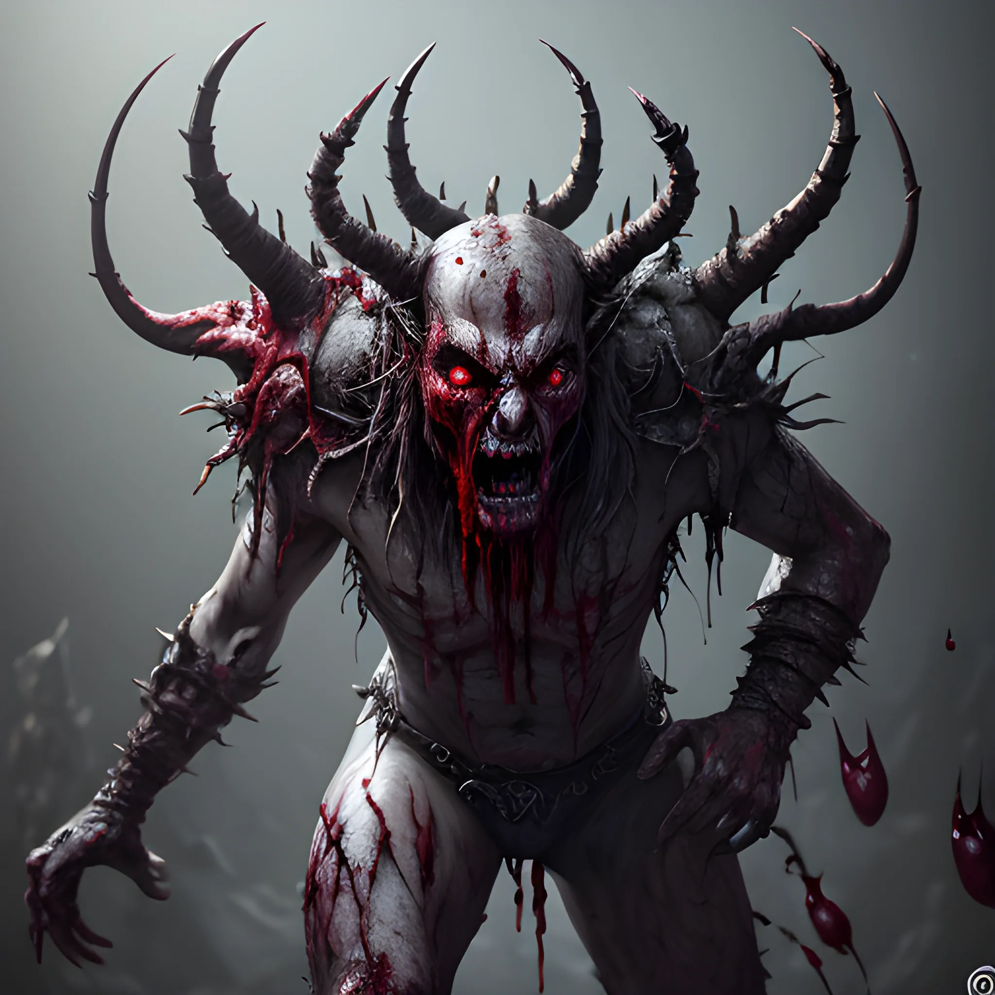 dying demon, very wounded demon, a lot of blood on demon, old demon, ill demon, devil, insane detailed face, full body view, 8k, high resolution, high quality, photorealistic, hyperrealistic, detailed, detailed matte painting, deep color, fantastical, intricate detail, splash screen, complementary colors, fantasy concept art, 8k resolution trending on Artstation Unreal Engine